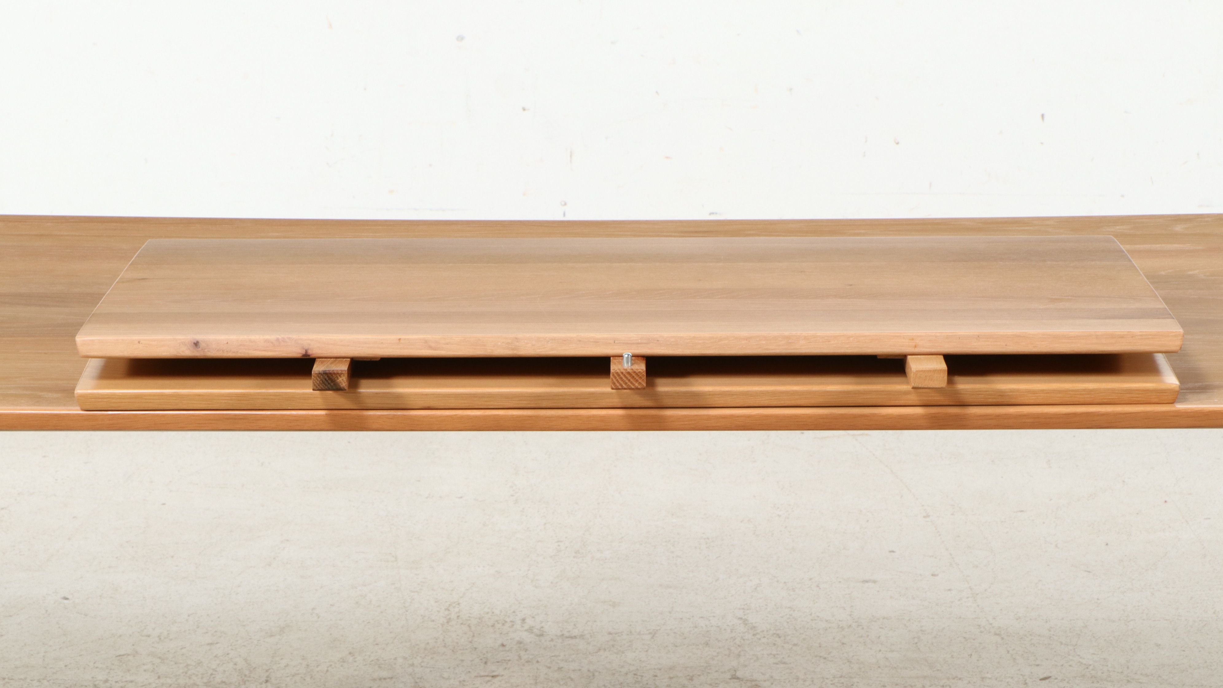 Seven-Piece Dining Set with Article "Seno" Oak Dining Table and "Candra" Chairs