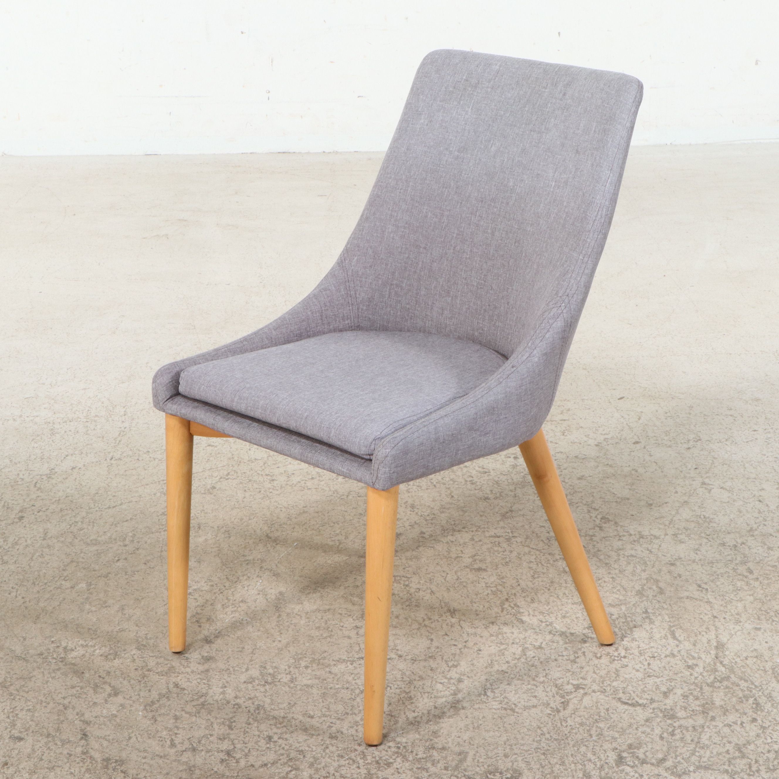 Seven-Piece Dining Set with Article "Seno" Oak Dining Table and "Candra" Chairs