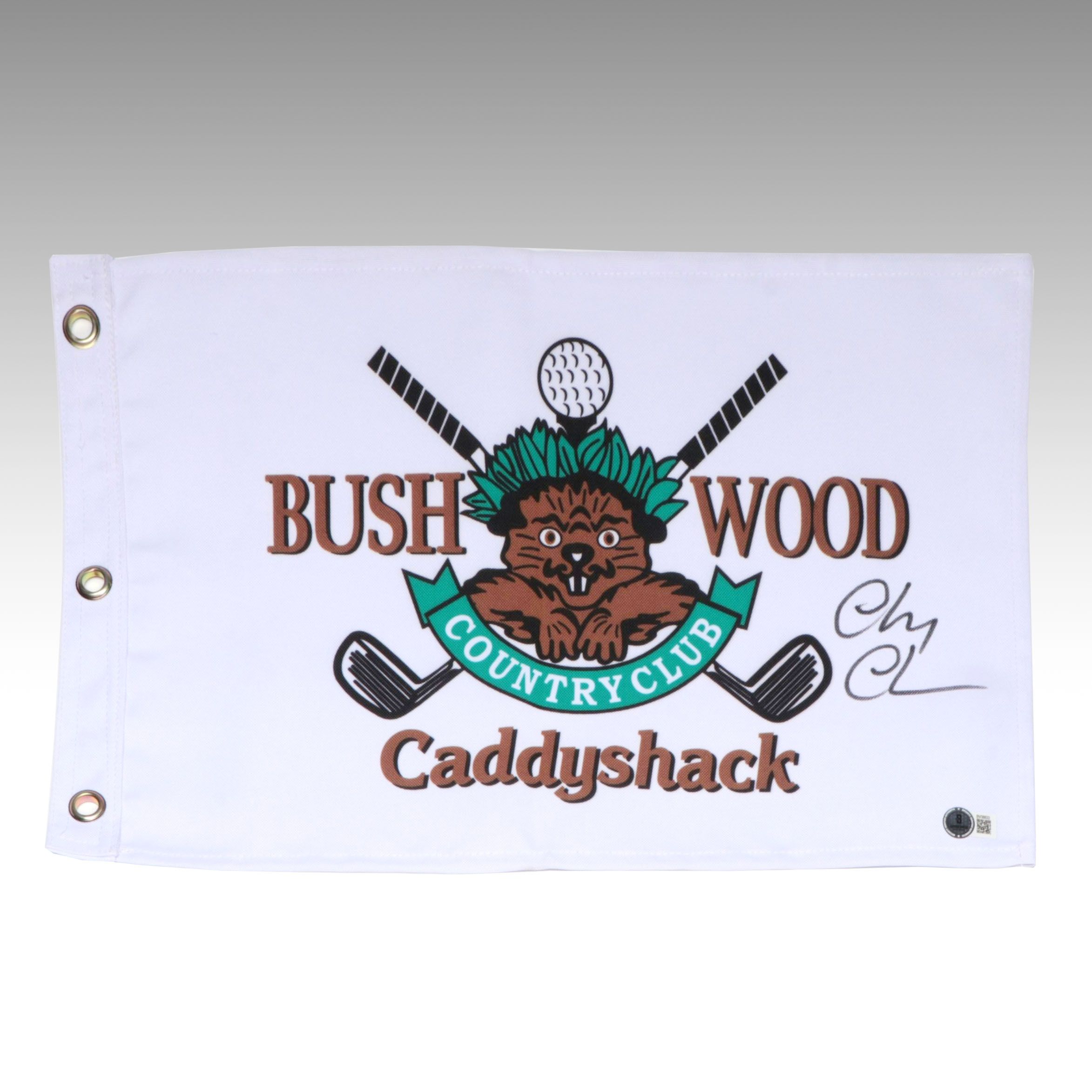 Chevy Chase Signed Bush Wood Country Club "Caddyshack" Golf Flag, Beckett