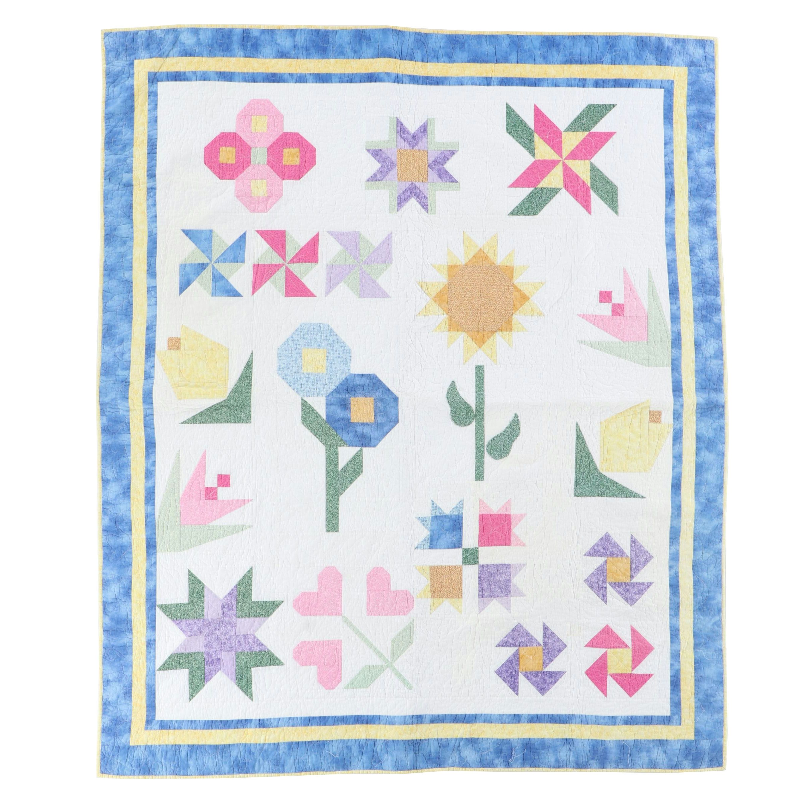 Handcrafted "Quilt Block of the Month" with "Pinwheel," "Ohio Star," and More