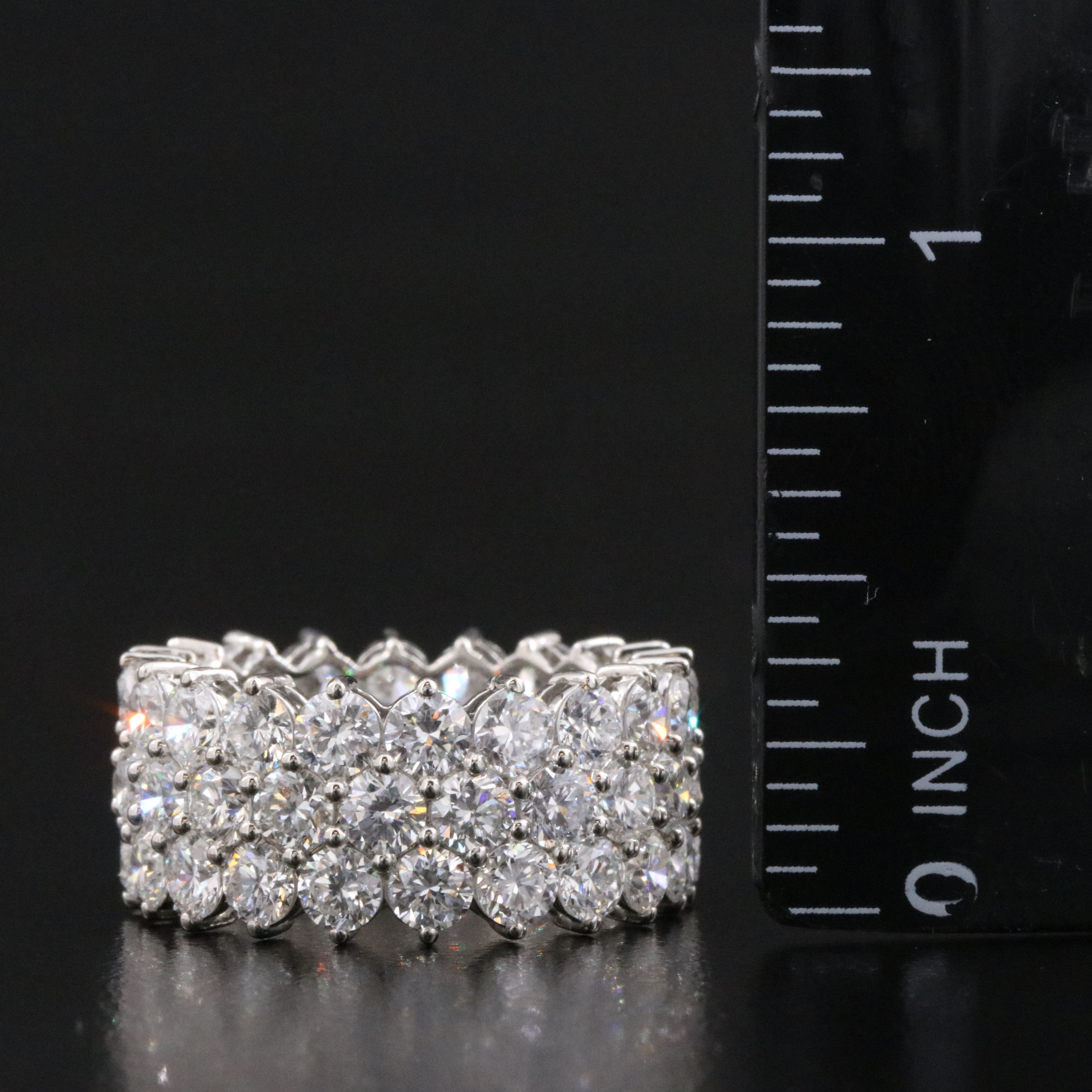 Platinum 8.81 CTW Lab Grown Diamond Eternity Band