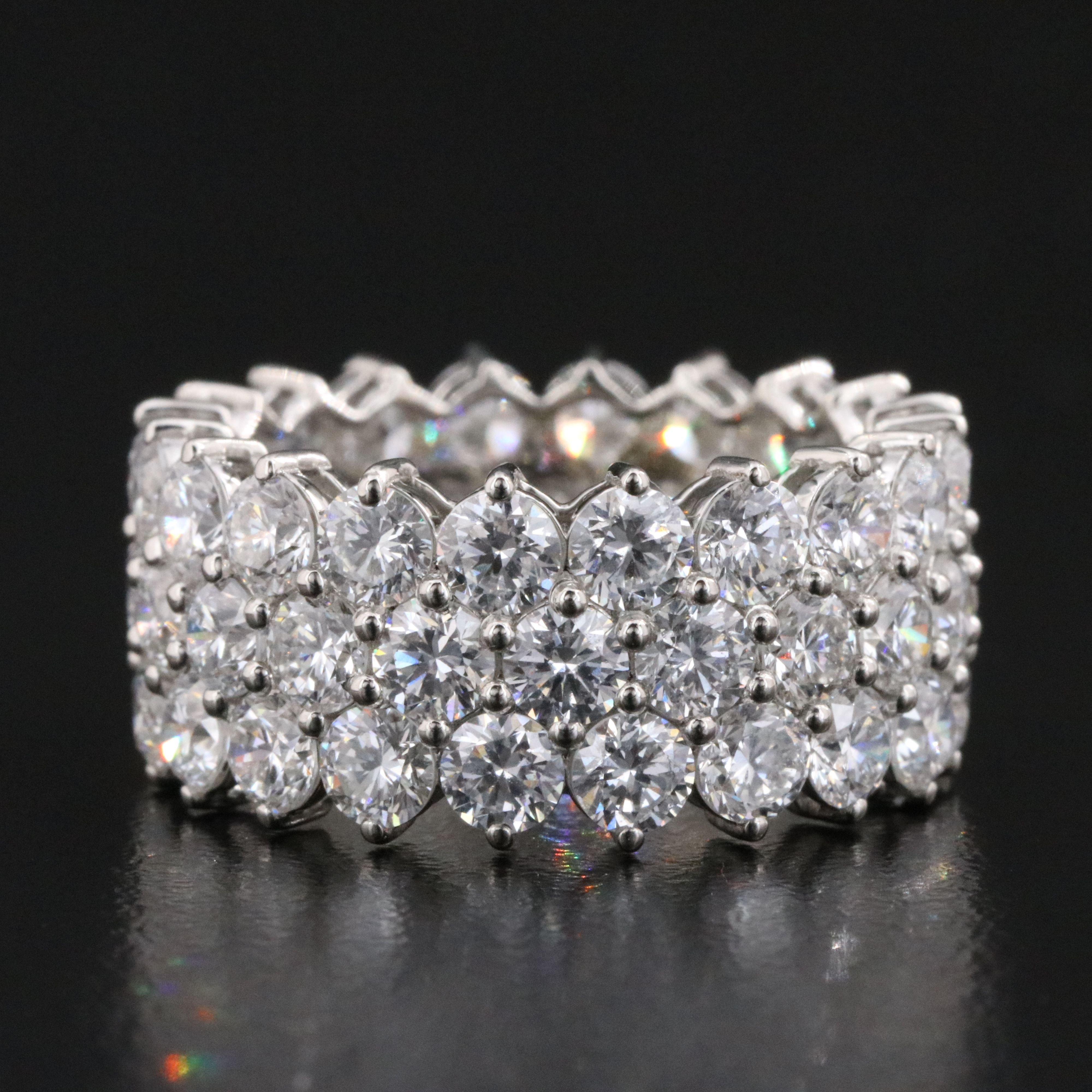 Platinum 8.81 CTW Lab Grown Diamond Eternity Band