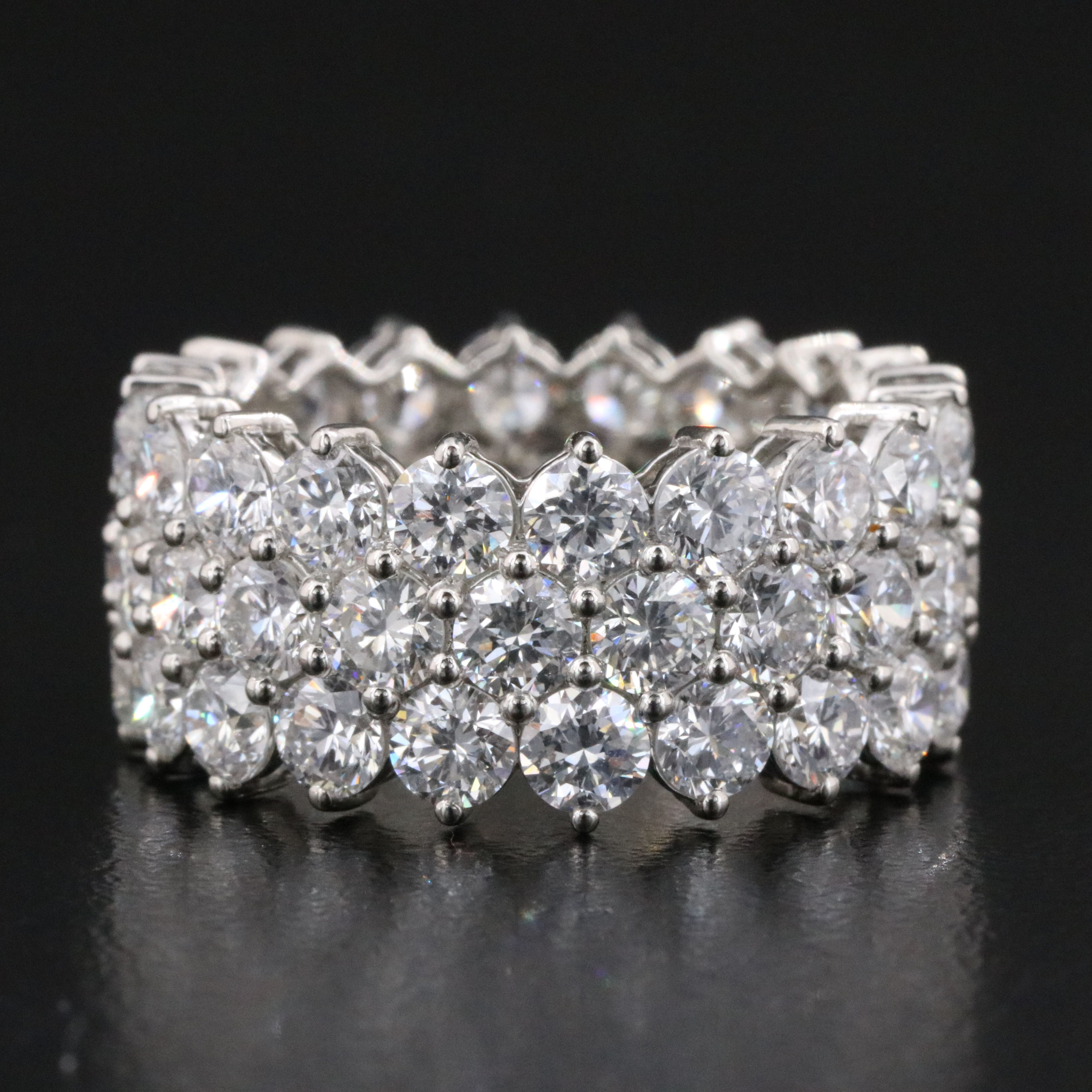 Platinum 8.81 CTW Lab Grown Diamond Eternity Band