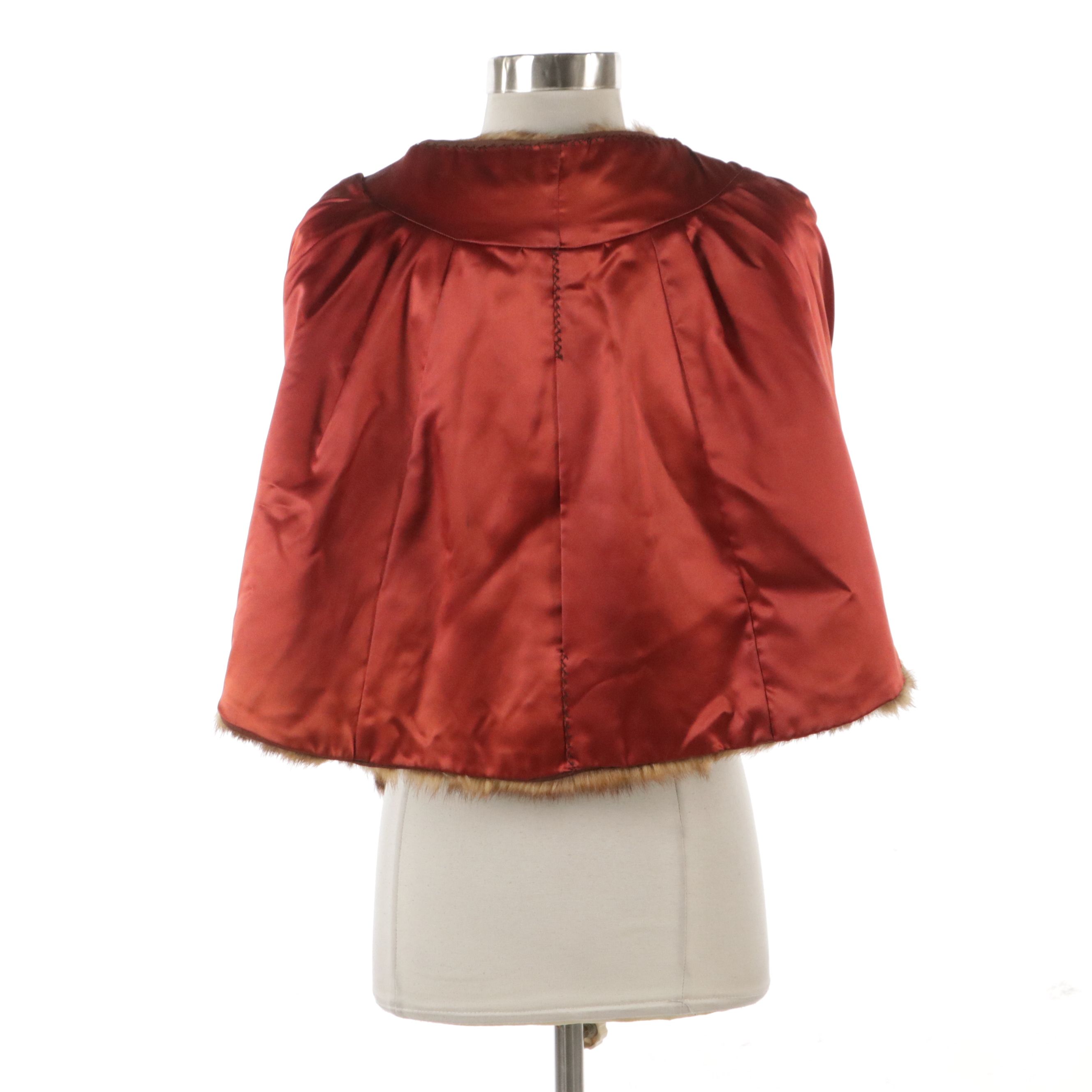 Marmot Fur Stole with Front Drape, Mid-20th Century