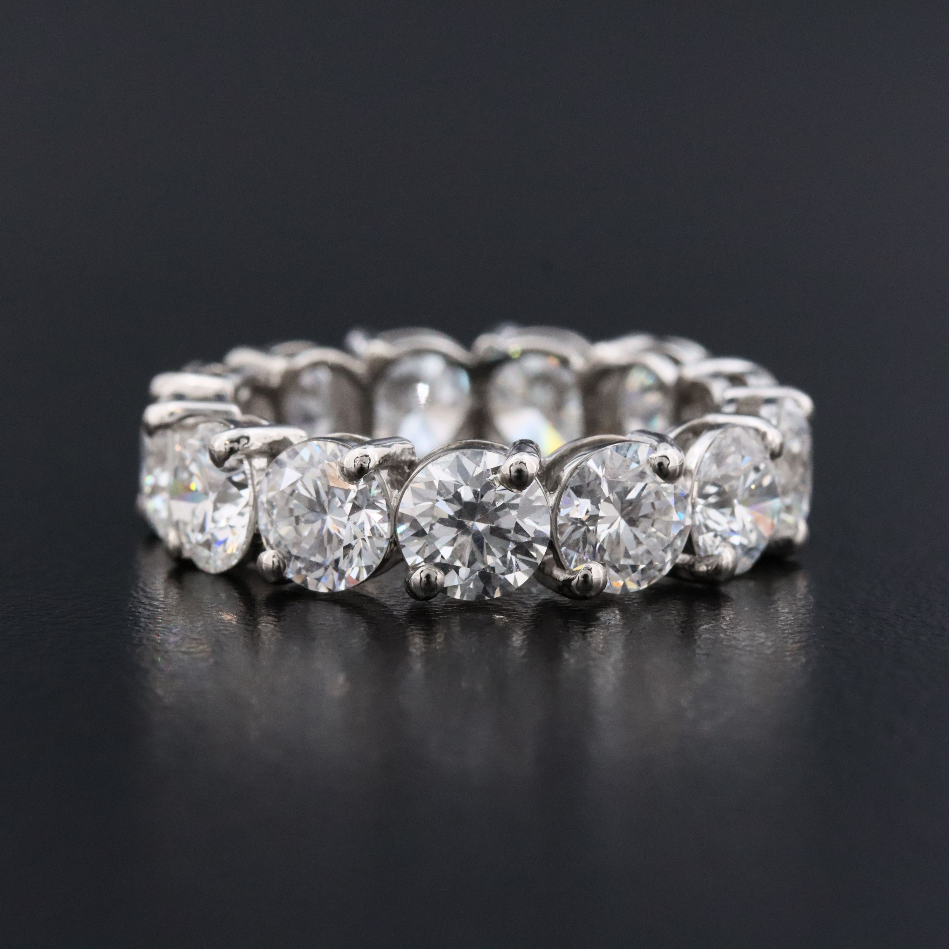 Platinum 6.92 CTW Lab Grown Diamond Eternity Band