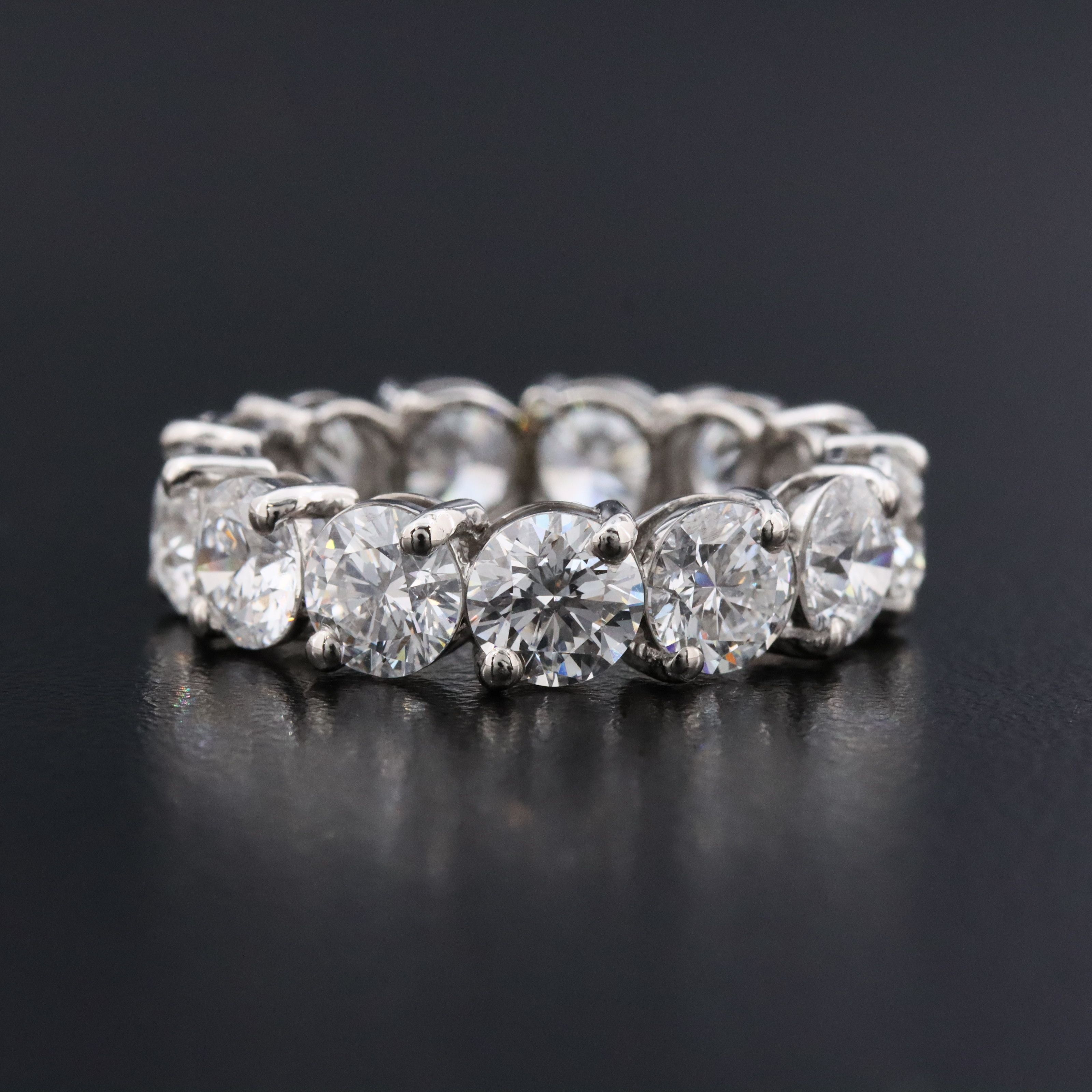 Platinum 6.92 CTW Lab Grown Diamond Eternity Band