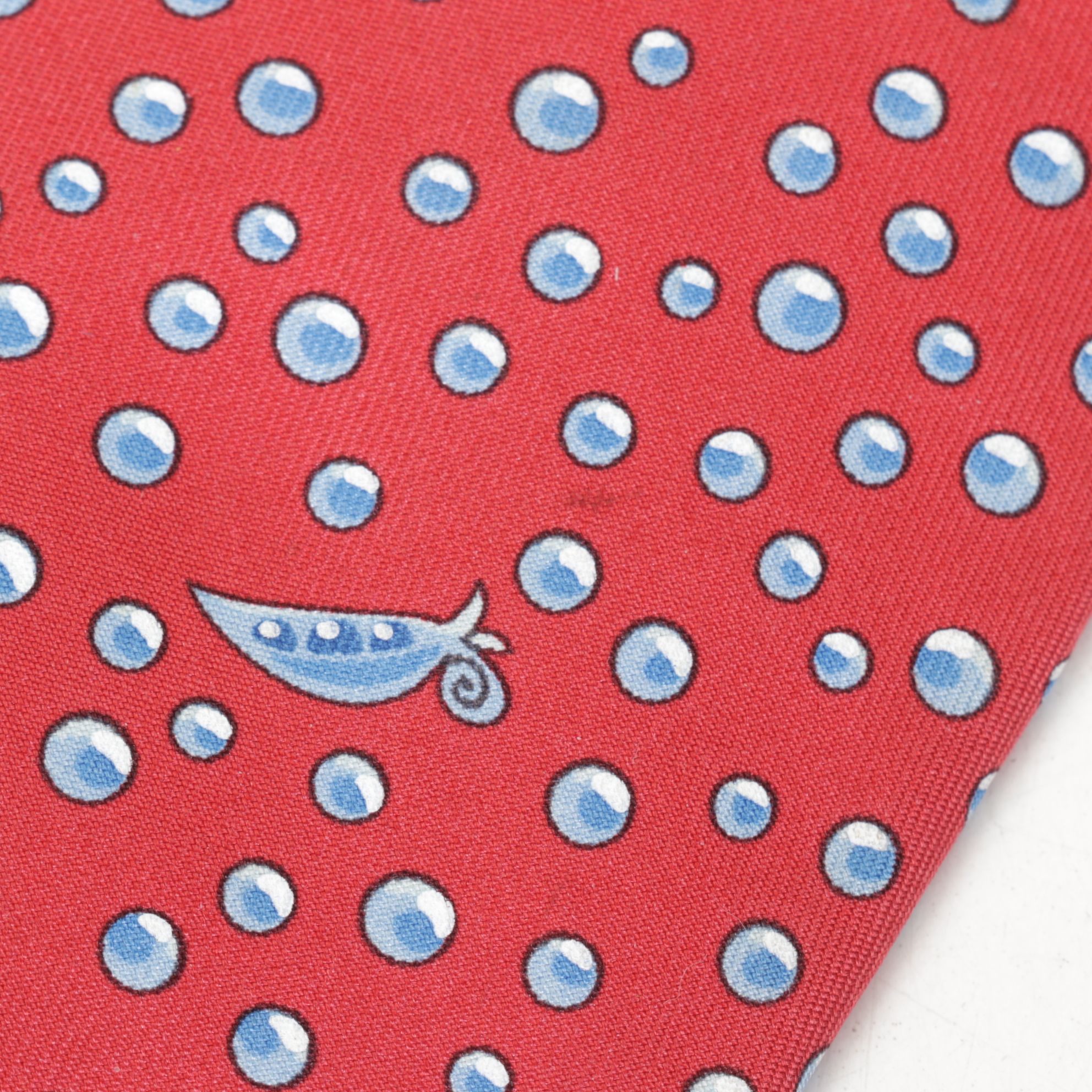 Hermès Silk Necktie in Pea Pod Pattern 7991