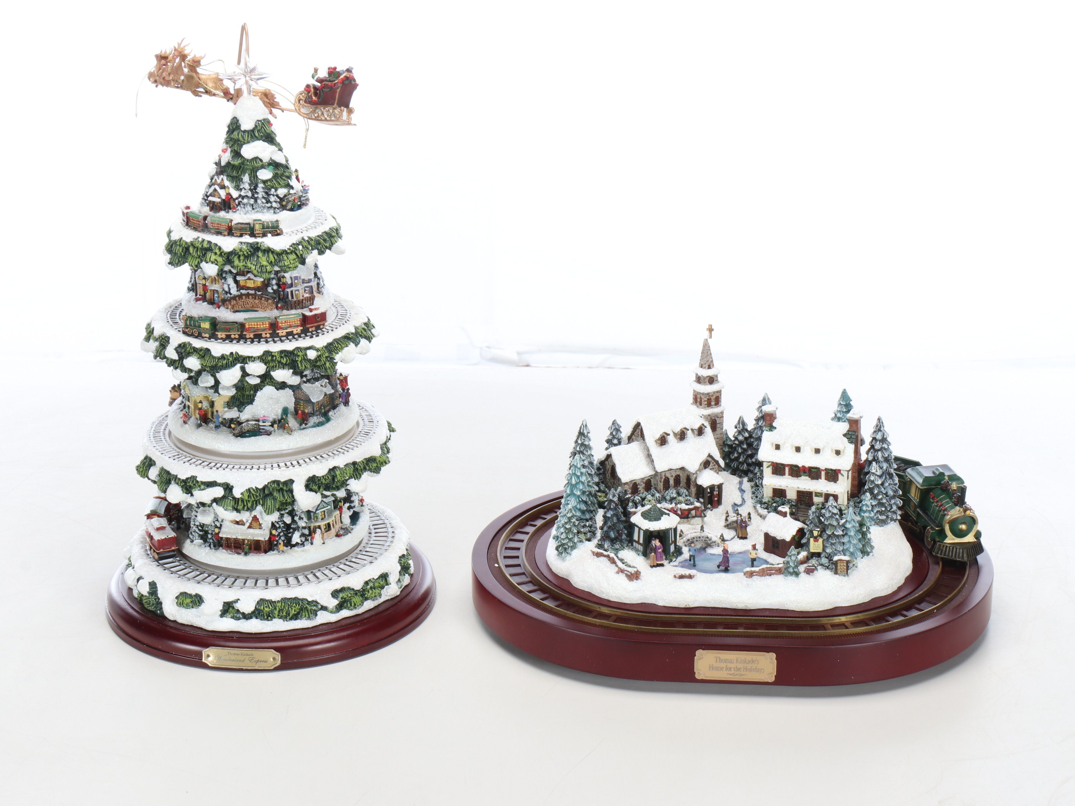 Thomas Kinkade "Wonderland Express Christmas Tree" and More Village Décor