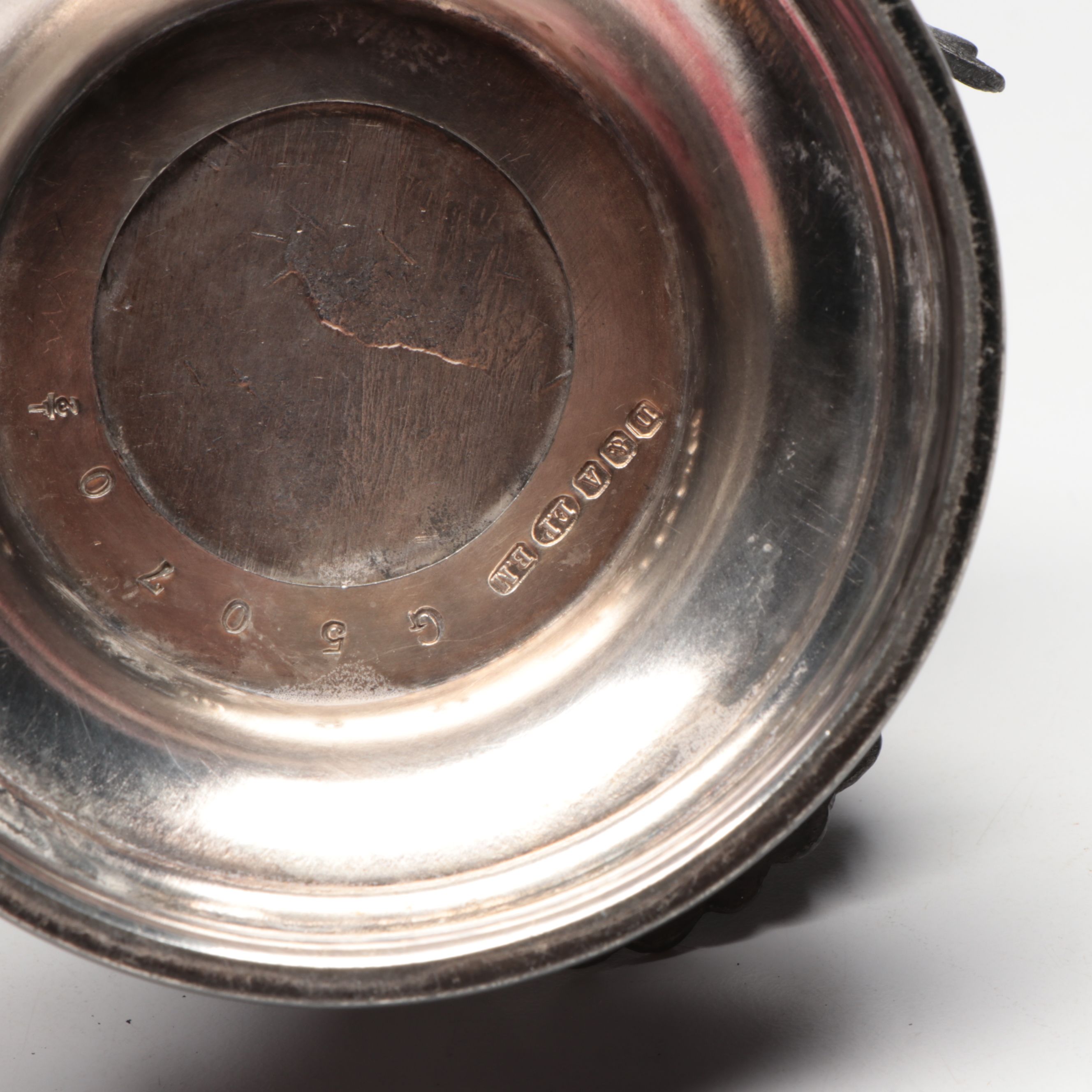 Vintage Eagle Silver Plate Glass Trumpet Epergne with Rogers Smith & Co. Goblet