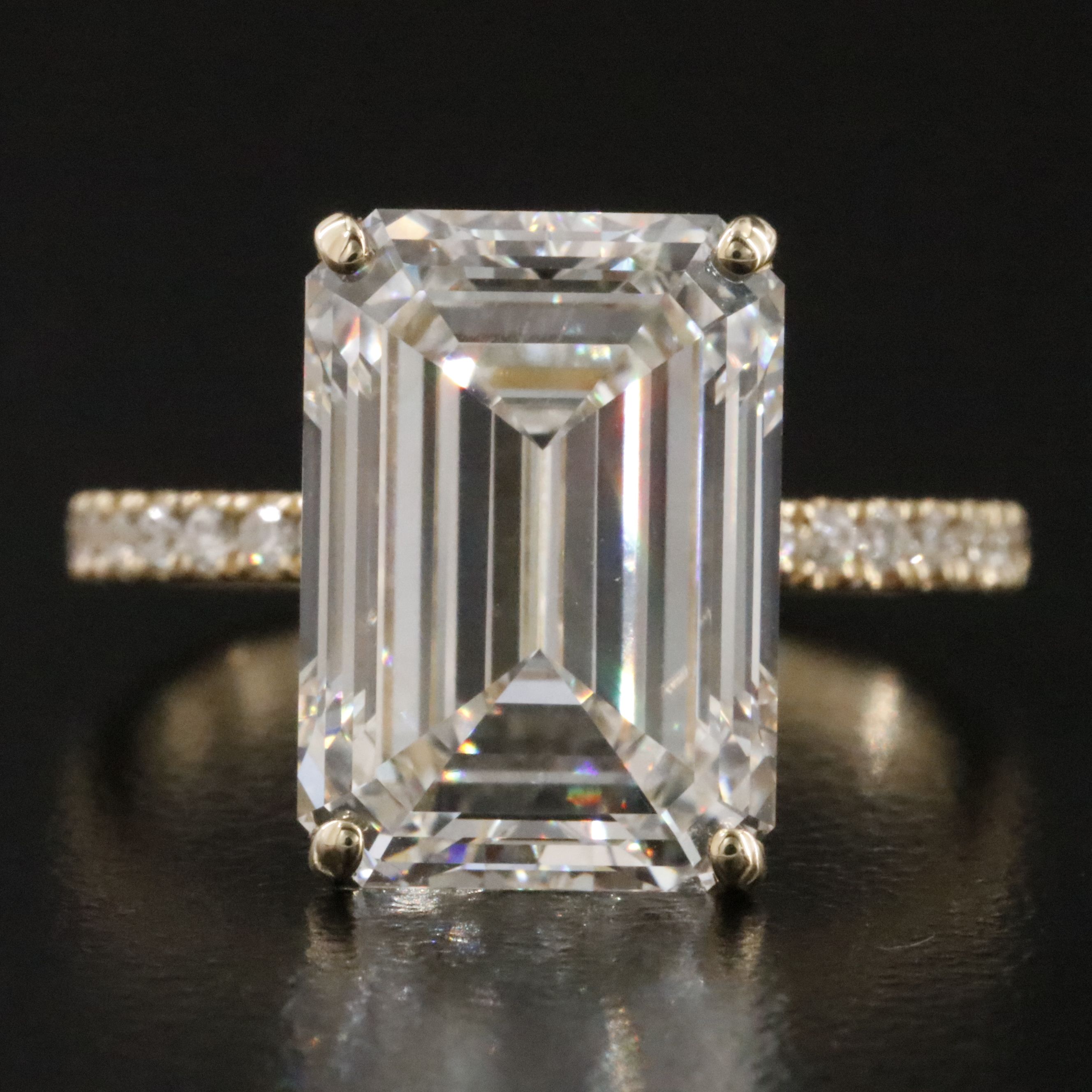 14K 7.40 CTW Lab Grown Diamond Ring with IGI Report