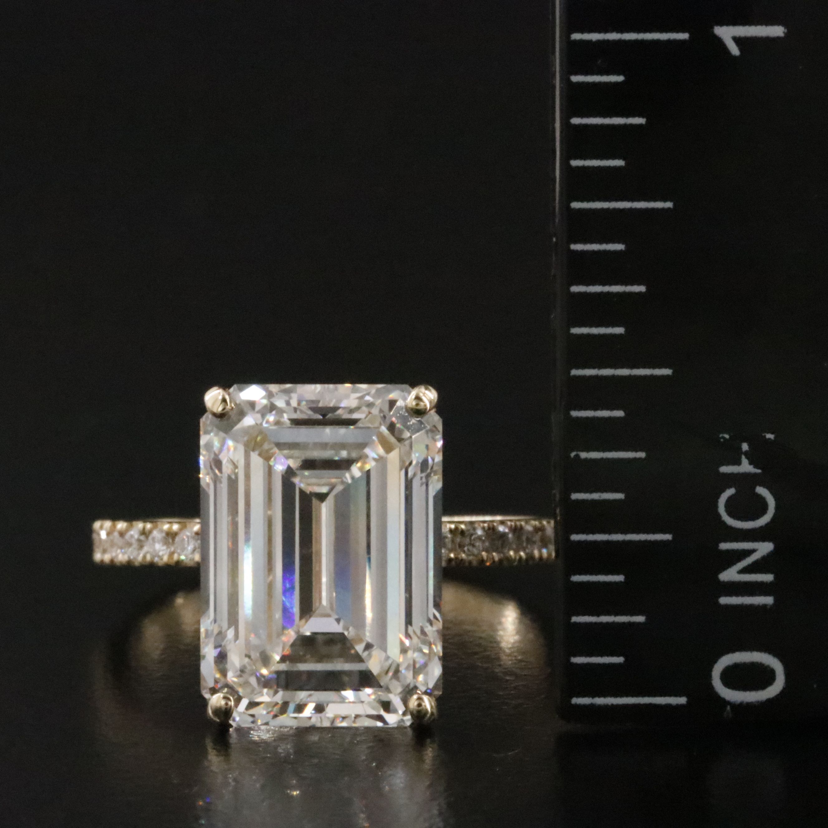 14K 7.40 CTW Lab Grown Diamond Ring with IGI Report