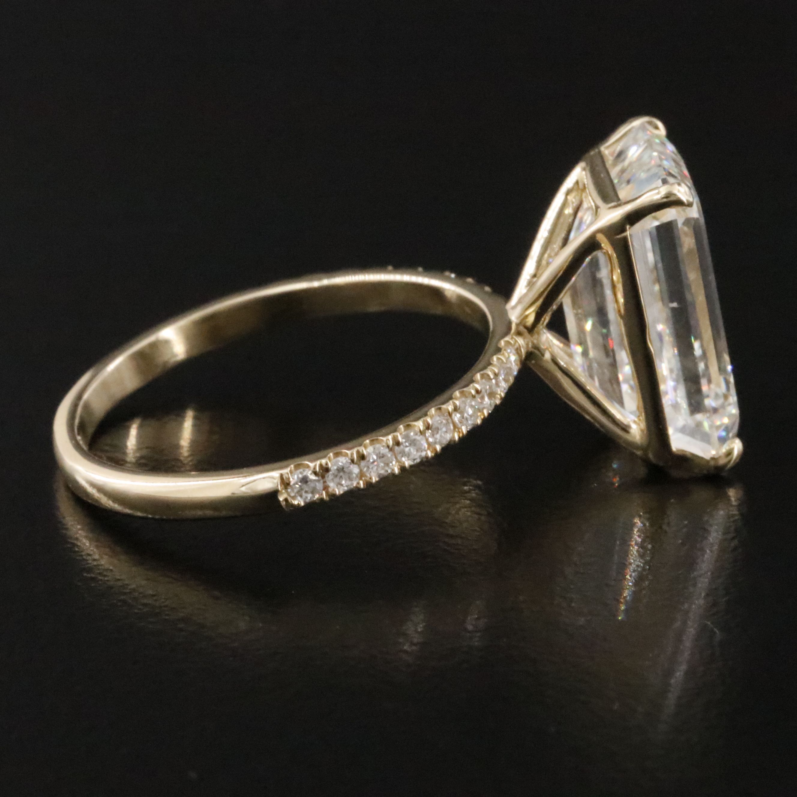 14K 7.40 CTW Lab Grown Diamond Ring with IGI Report