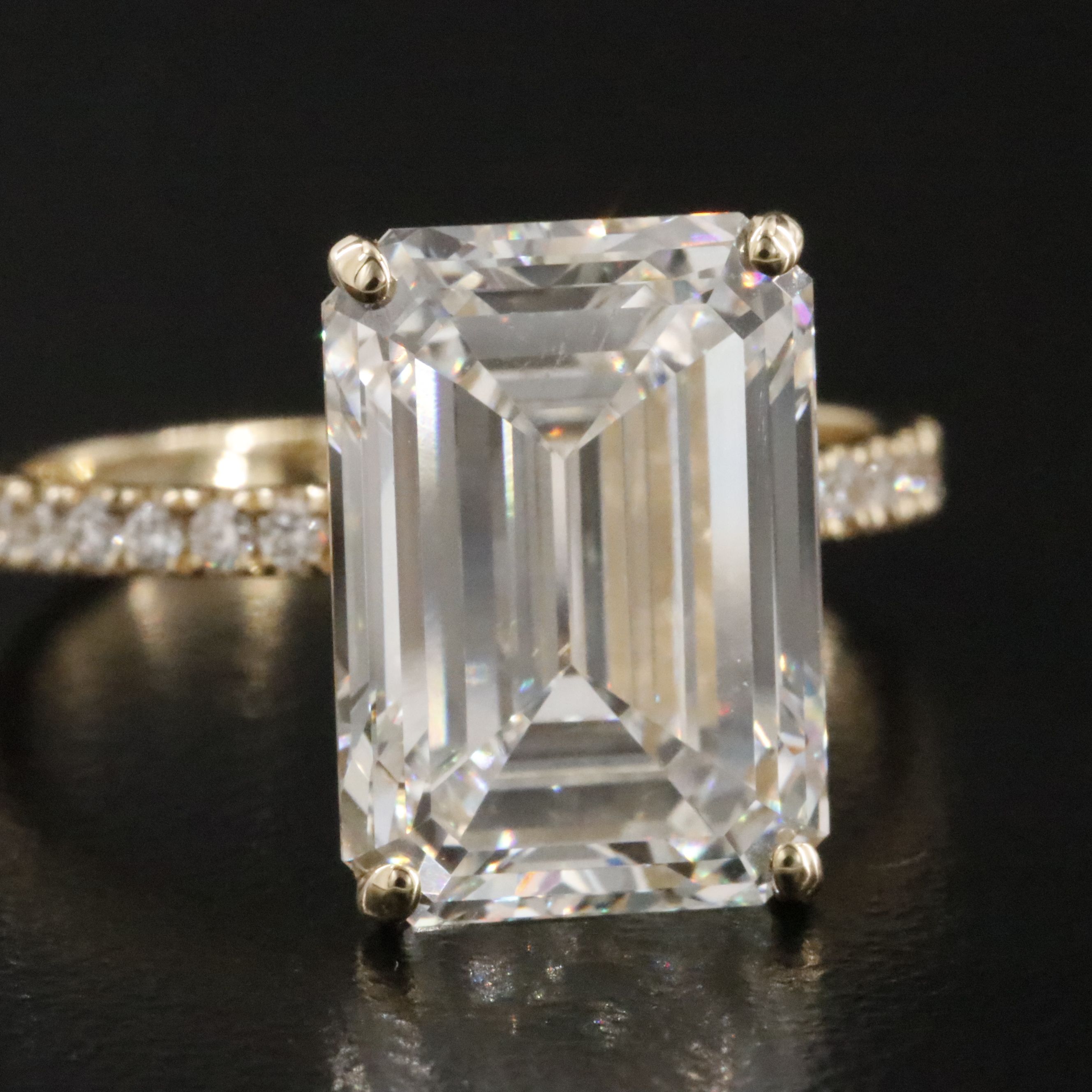 14K 7.40 CTW Lab Grown Diamond Ring with IGI Report