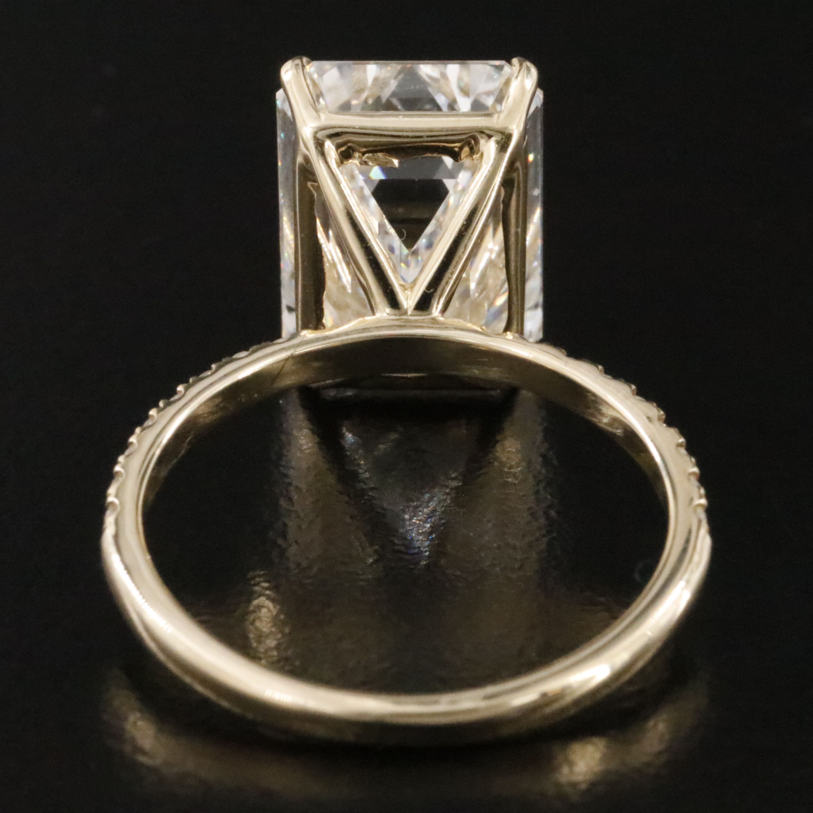 14K 7.40 CTW Lab Grown Diamond Ring with IGI Report