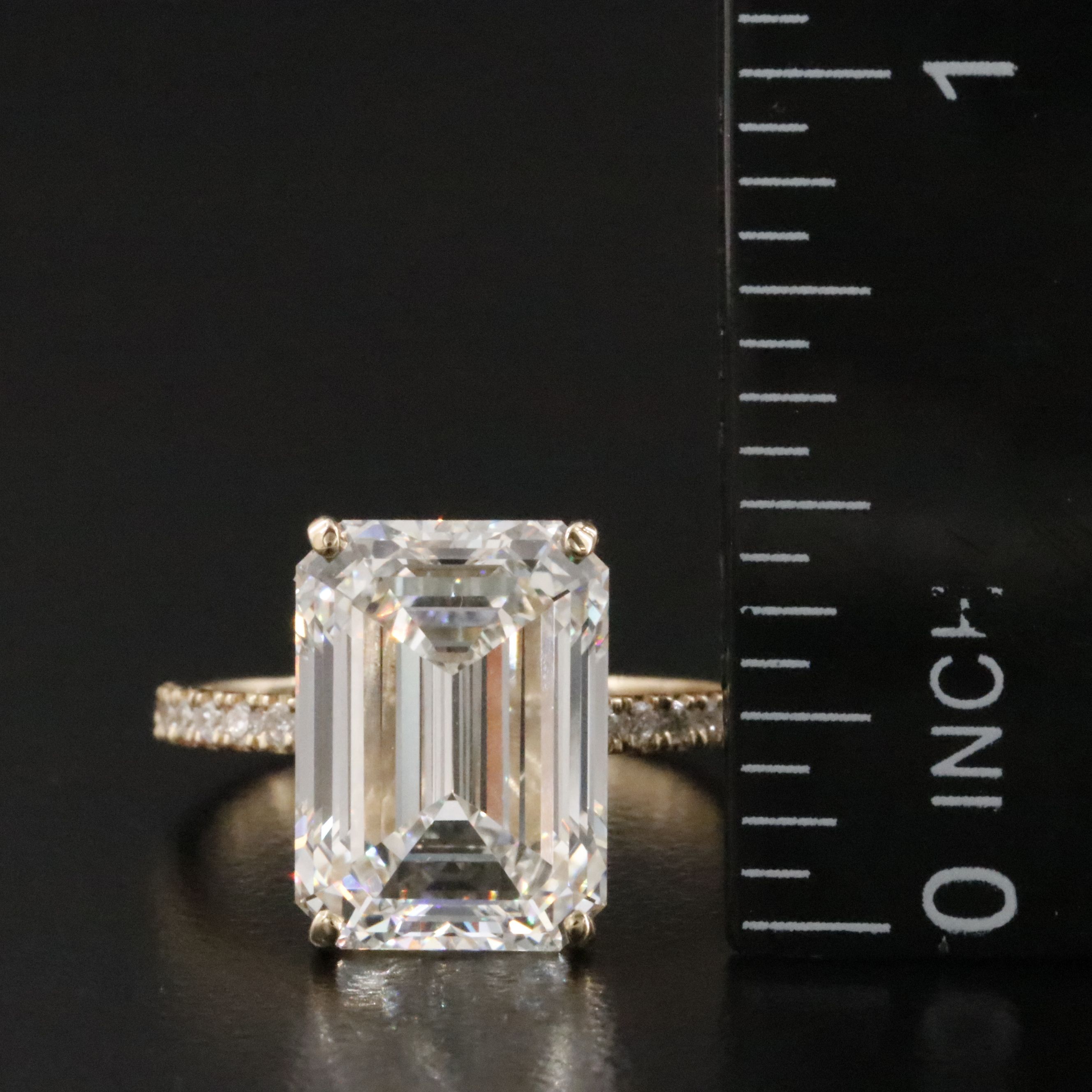 14K 7.46 CTW Lab Grown Diamond Ring with IGI Report