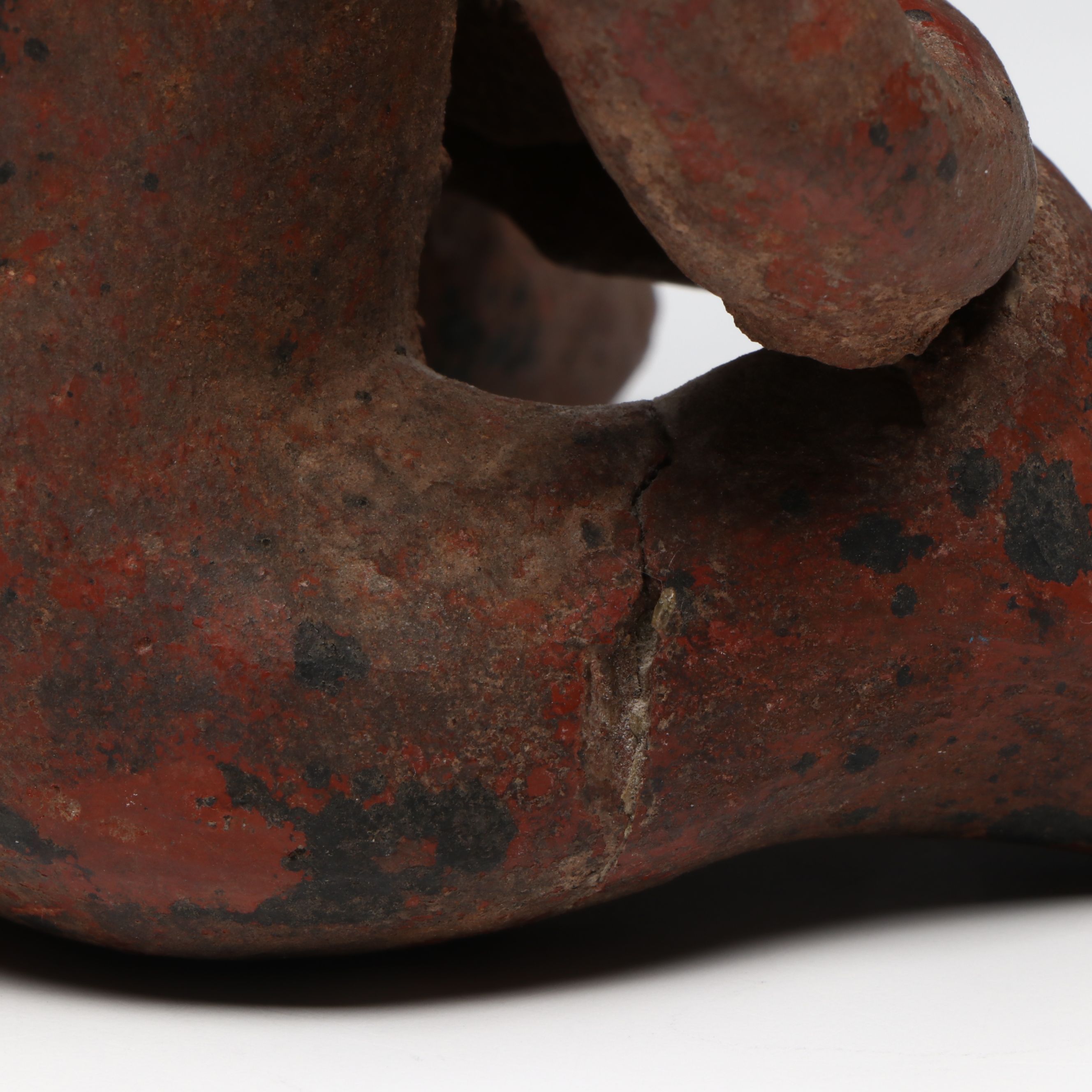 Pre-Columbian Nayarit Polychrome Seated Male, Circa 200 BCE–200 CE