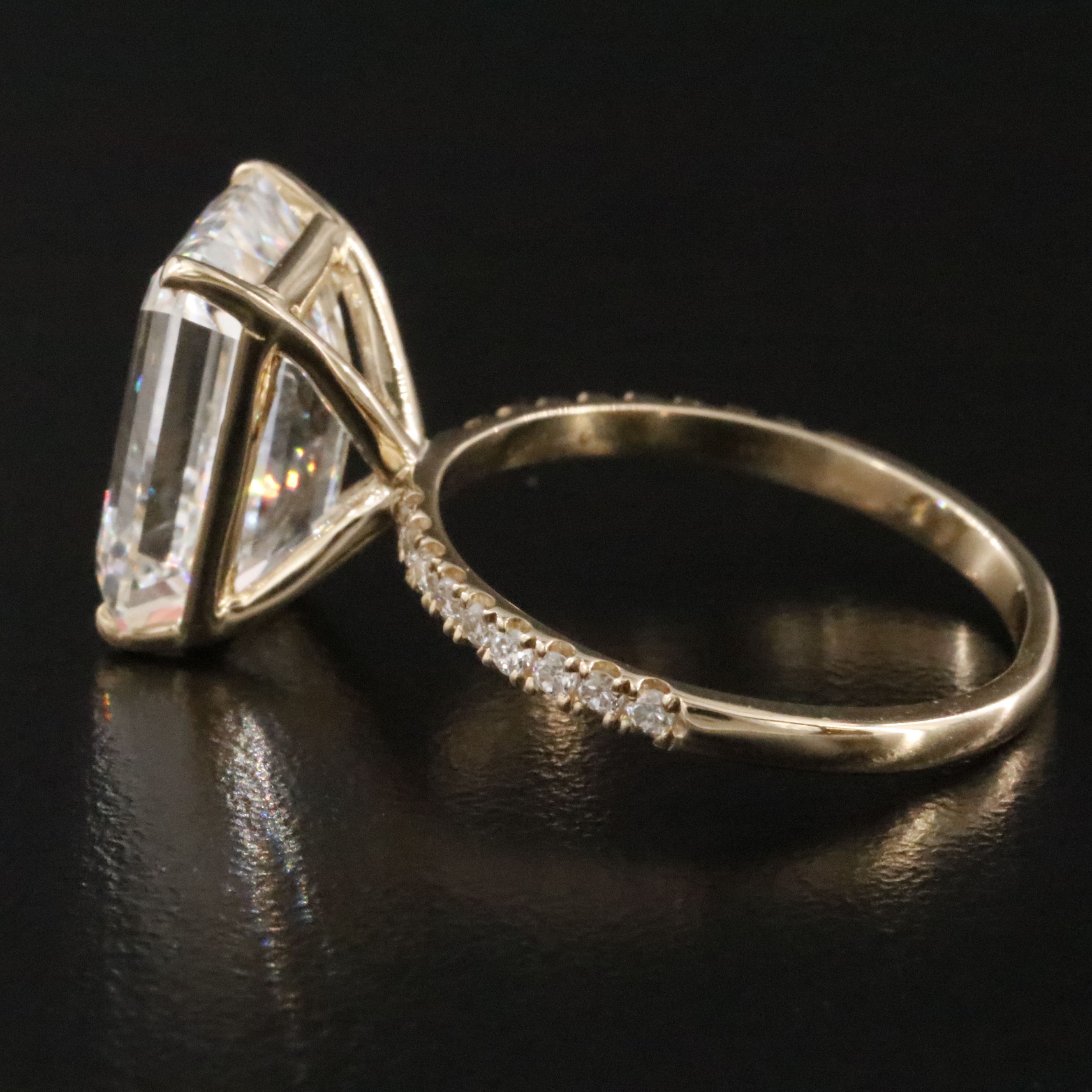 14K 7.46 CTW Lab Grown Diamond Ring with IGI Report