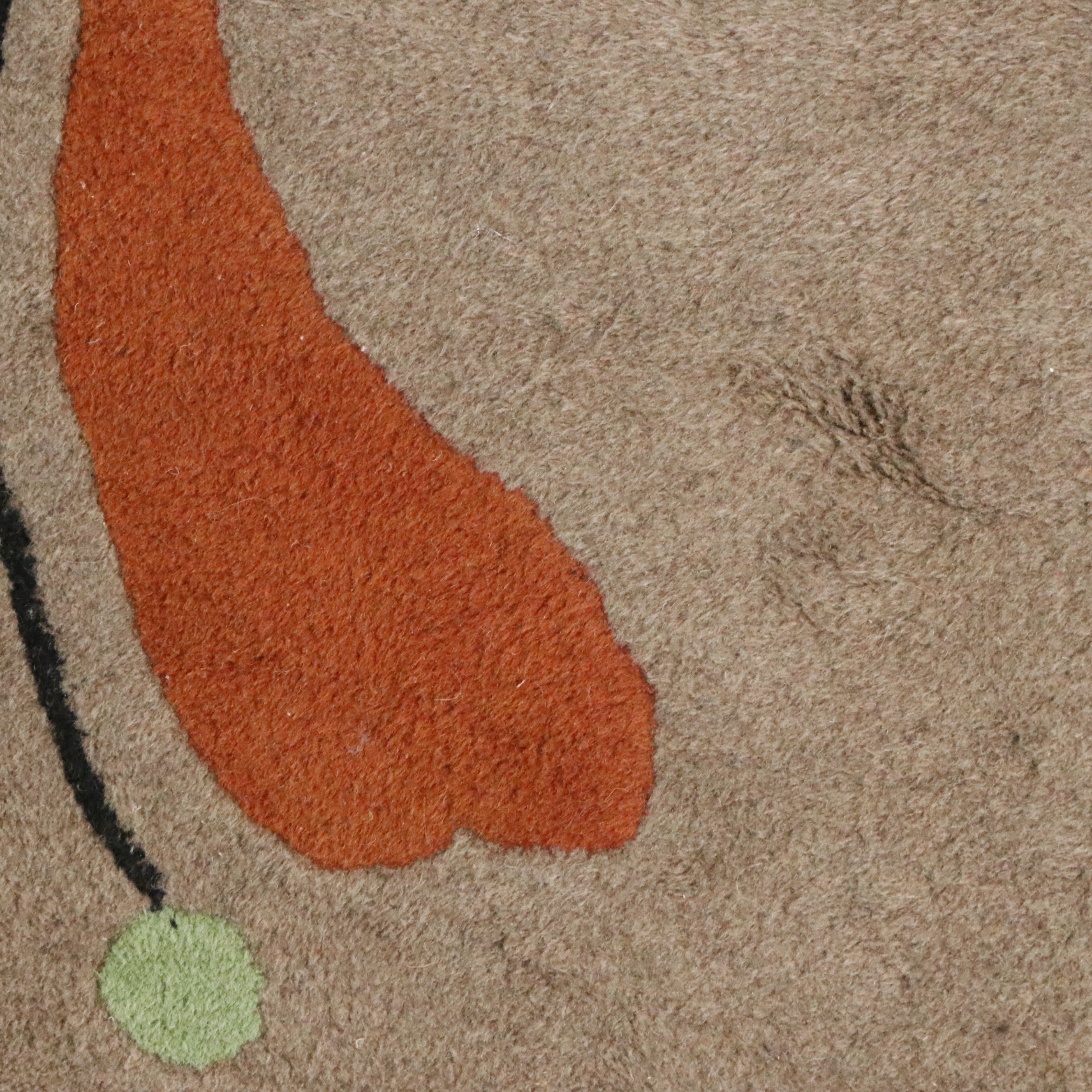 5'1 x 7'1 Hand-Tufted Contemporary Floral Area Rug