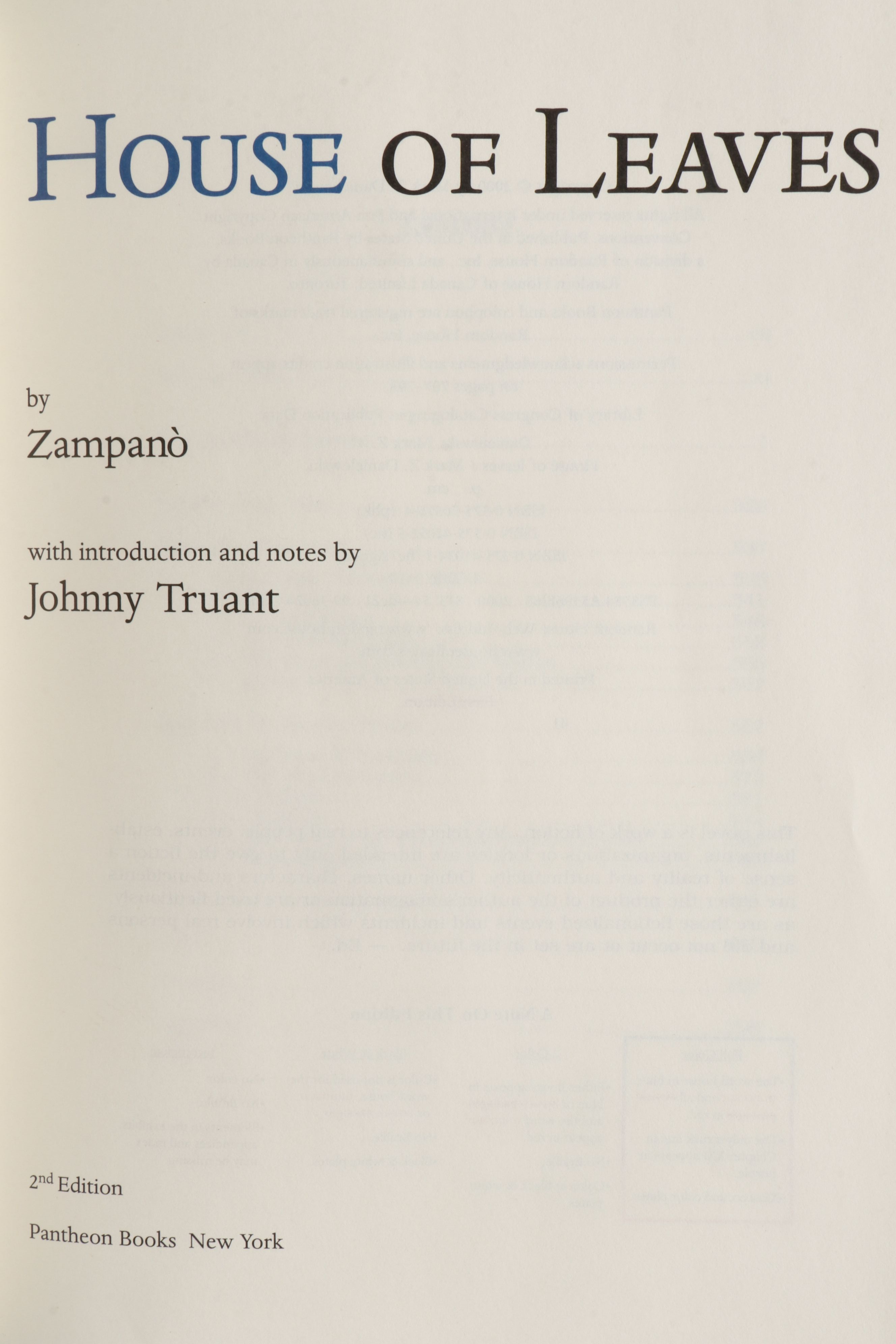 Remastered Full-Color Edition "House of Leaves" by Mark Z. Danielewski