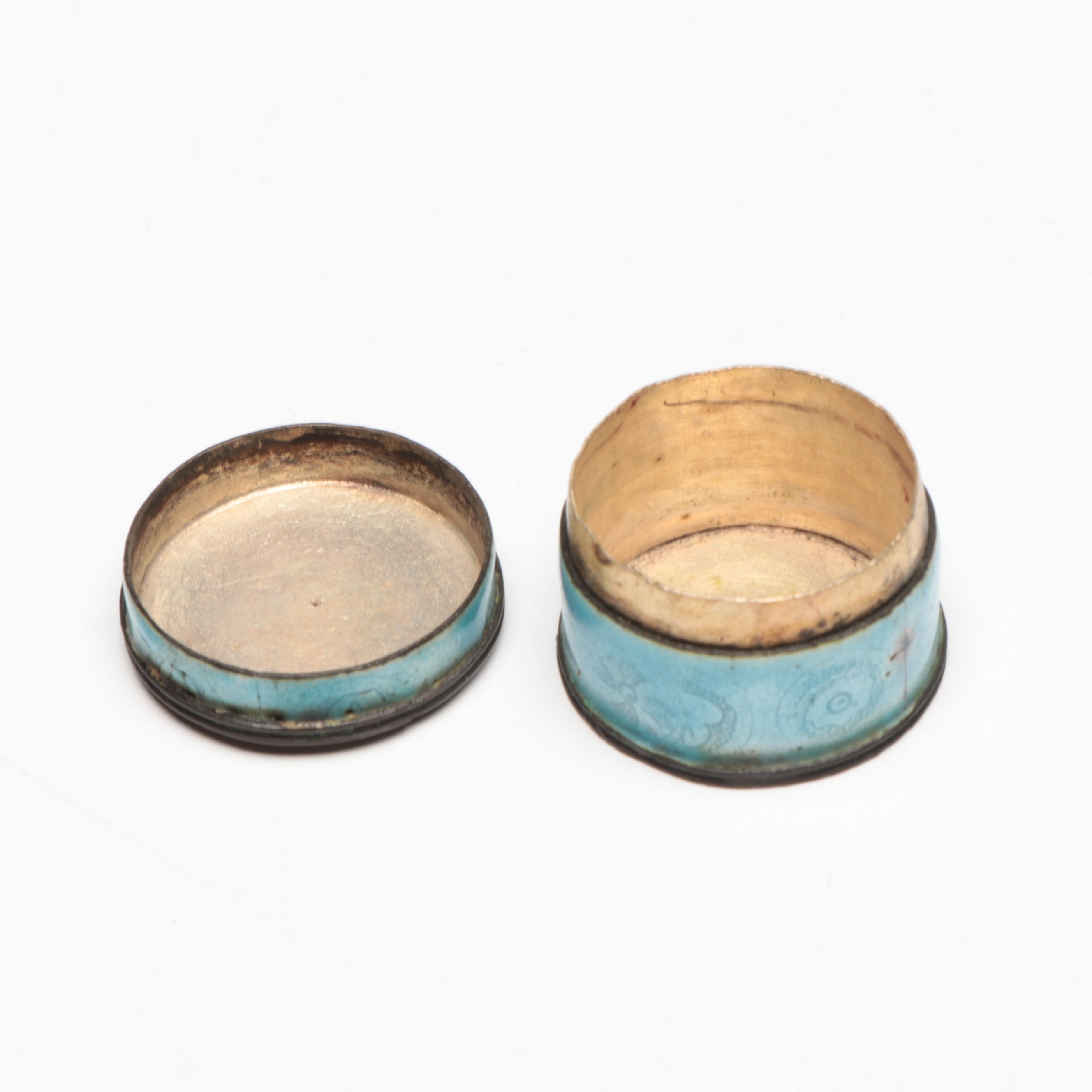 Floral Porcelain Egg Shaped Boxes with Floral Cloisonné Box