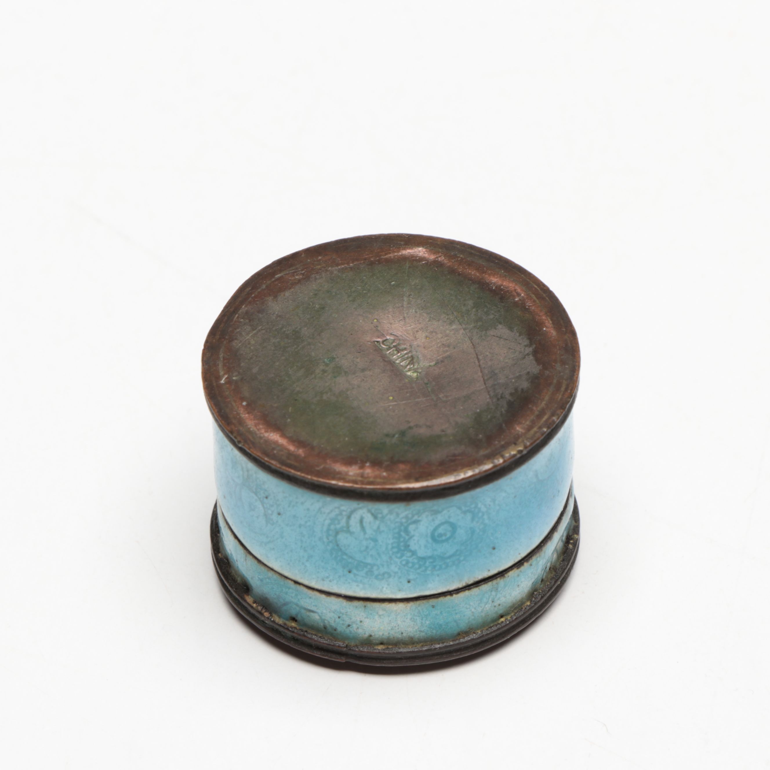 Floral Porcelain Egg Shaped Boxes with Floral Cloisonné Box