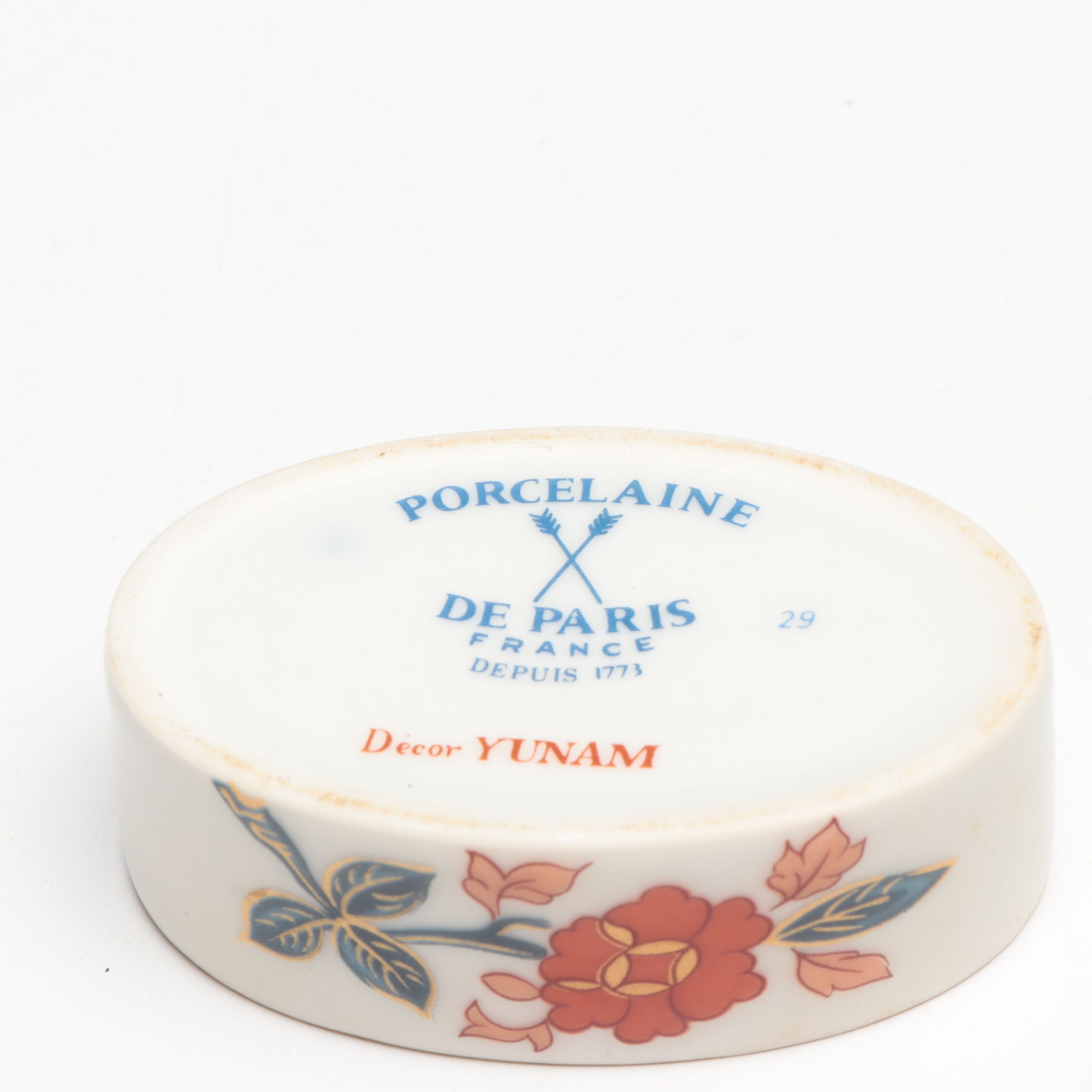 Floral Porcelain Egg Shaped Boxes with Floral Cloisonné Box