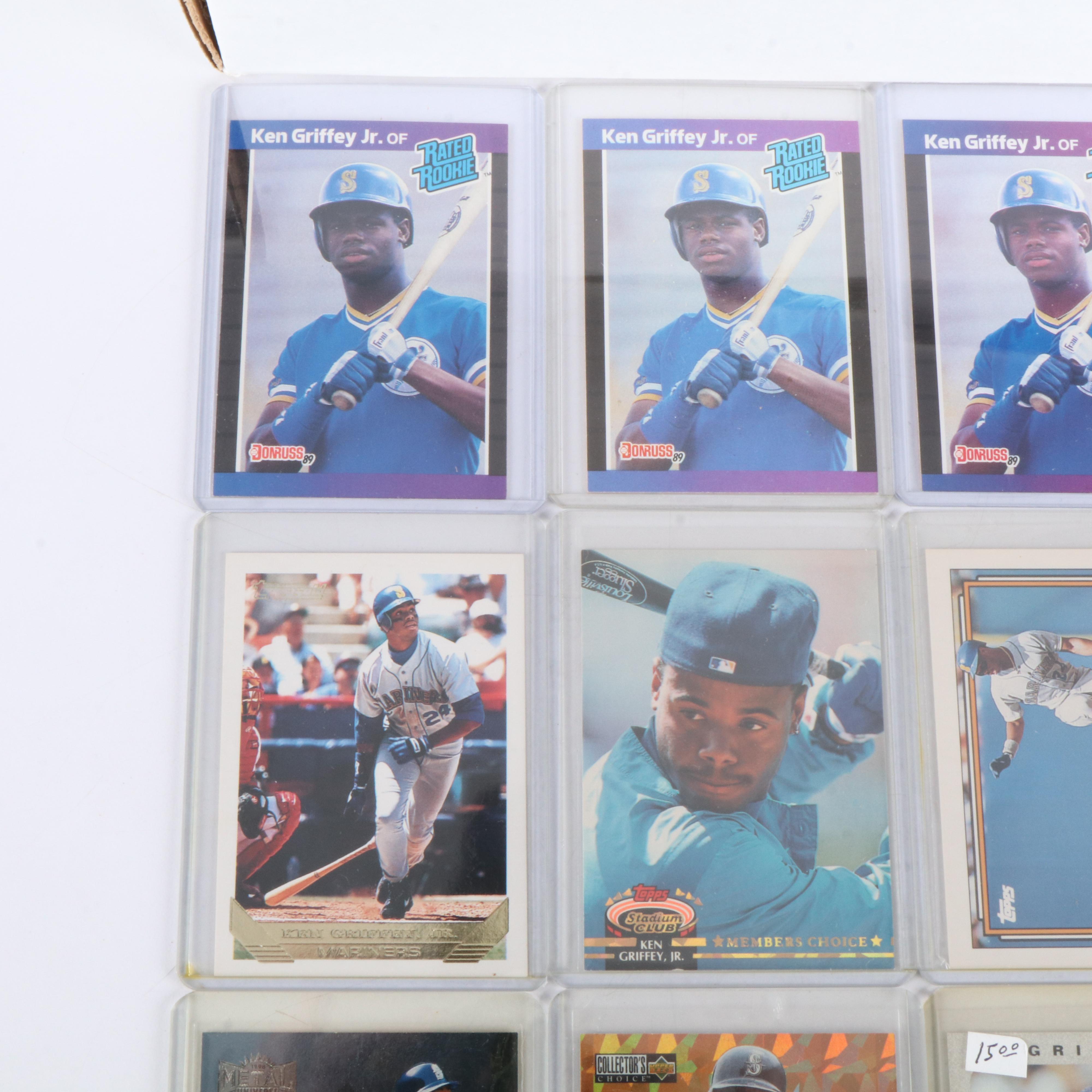 Collection of 251 Ken Griffey Jr. Baseball Cards, Including Rookie Cards