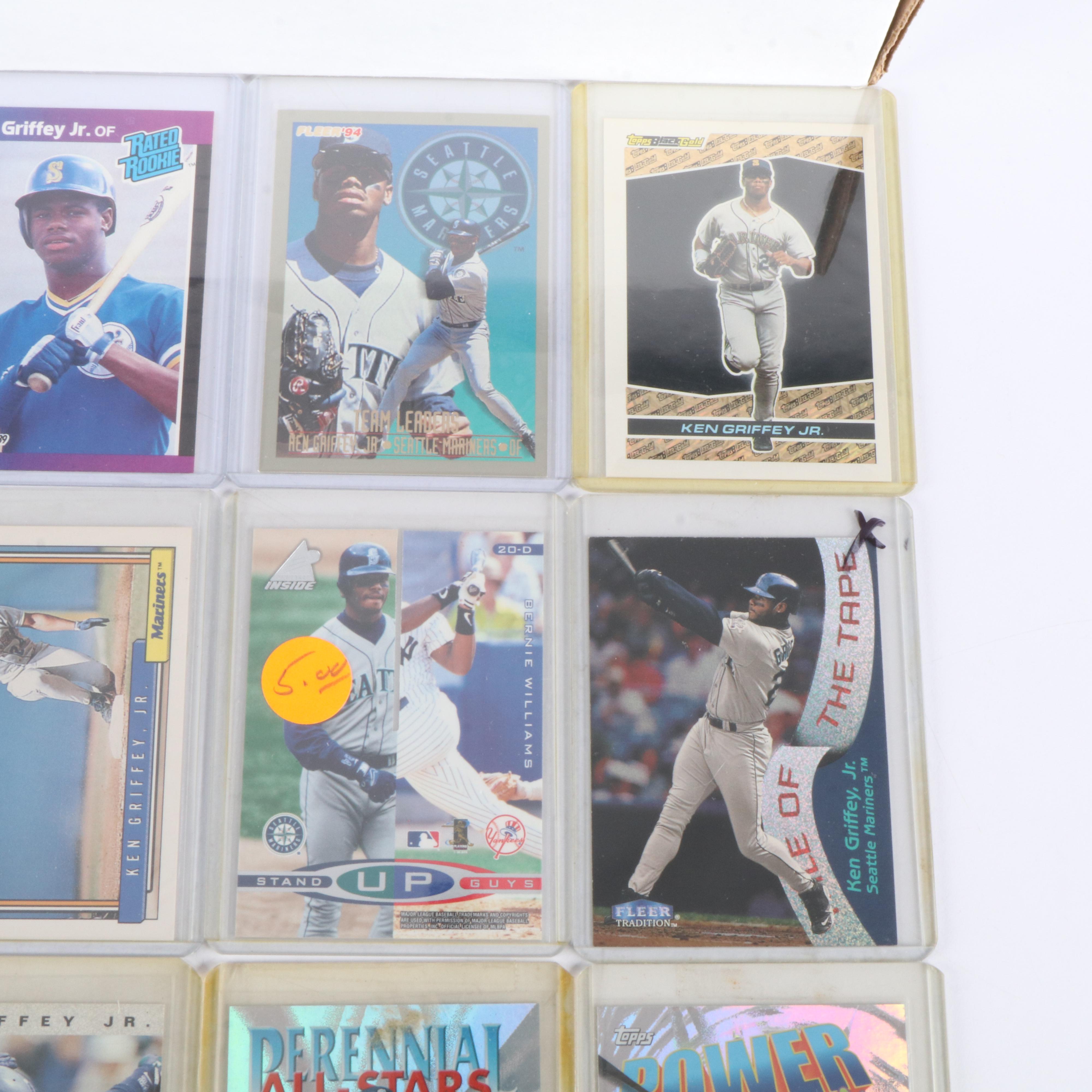 Collection of 251 Ken Griffey Jr. Baseball Cards, Including Rookie Cards