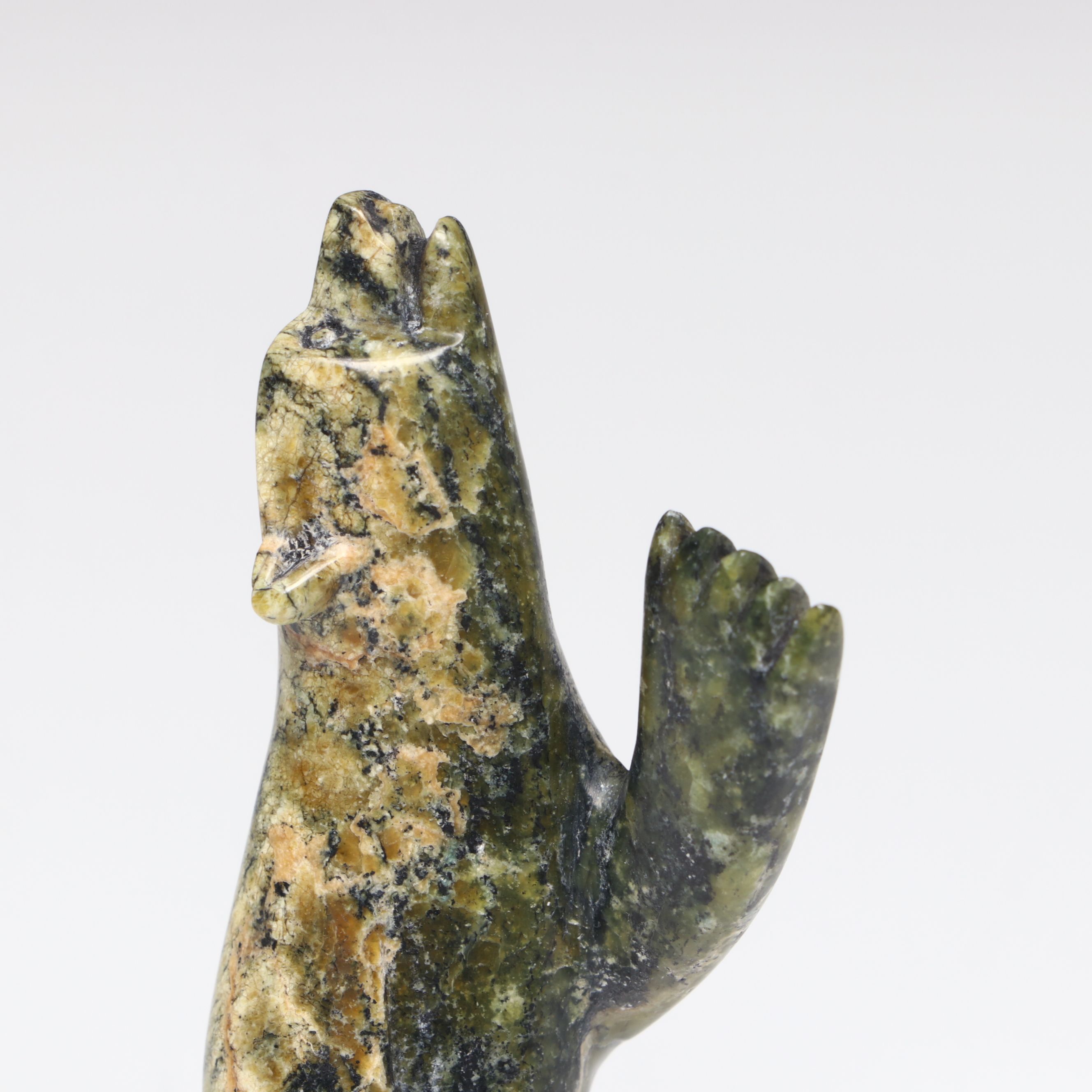 Moe Petooloosie Inuit Carved Stone Dancing Bear