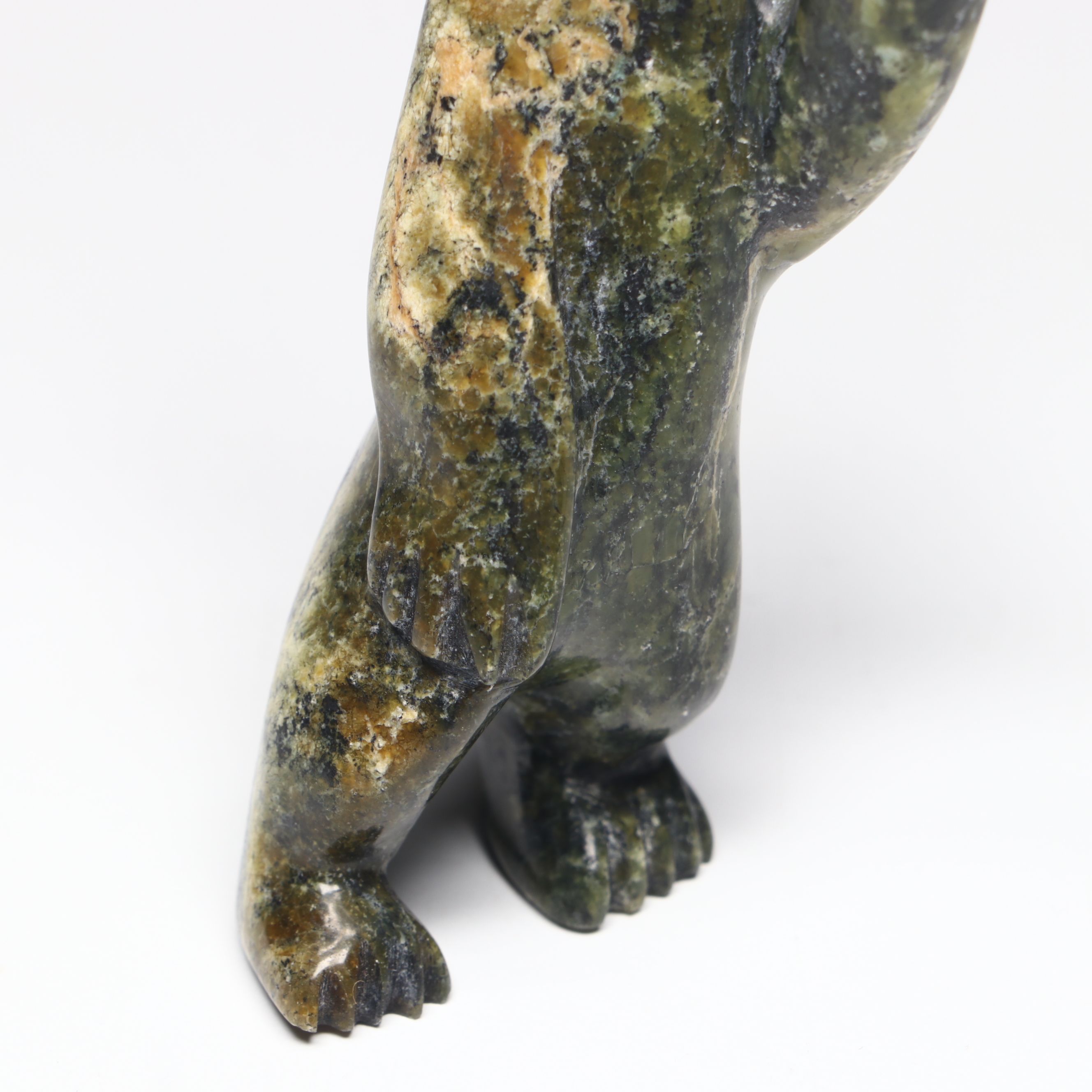 Moe Petooloosie Inuit Carved Stone Dancing Bear