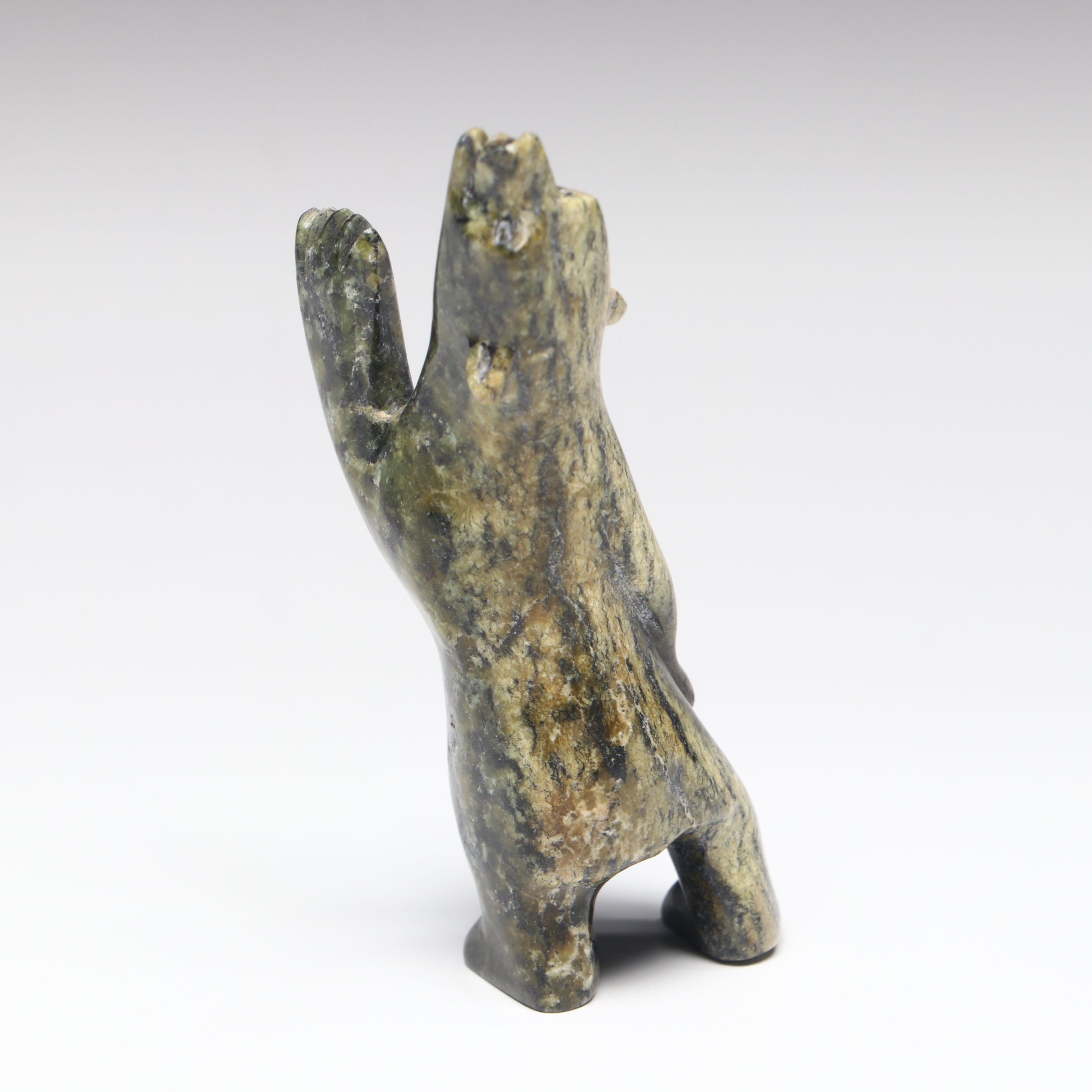 Moe Petooloosie Inuit Carved Stone Dancing Bear