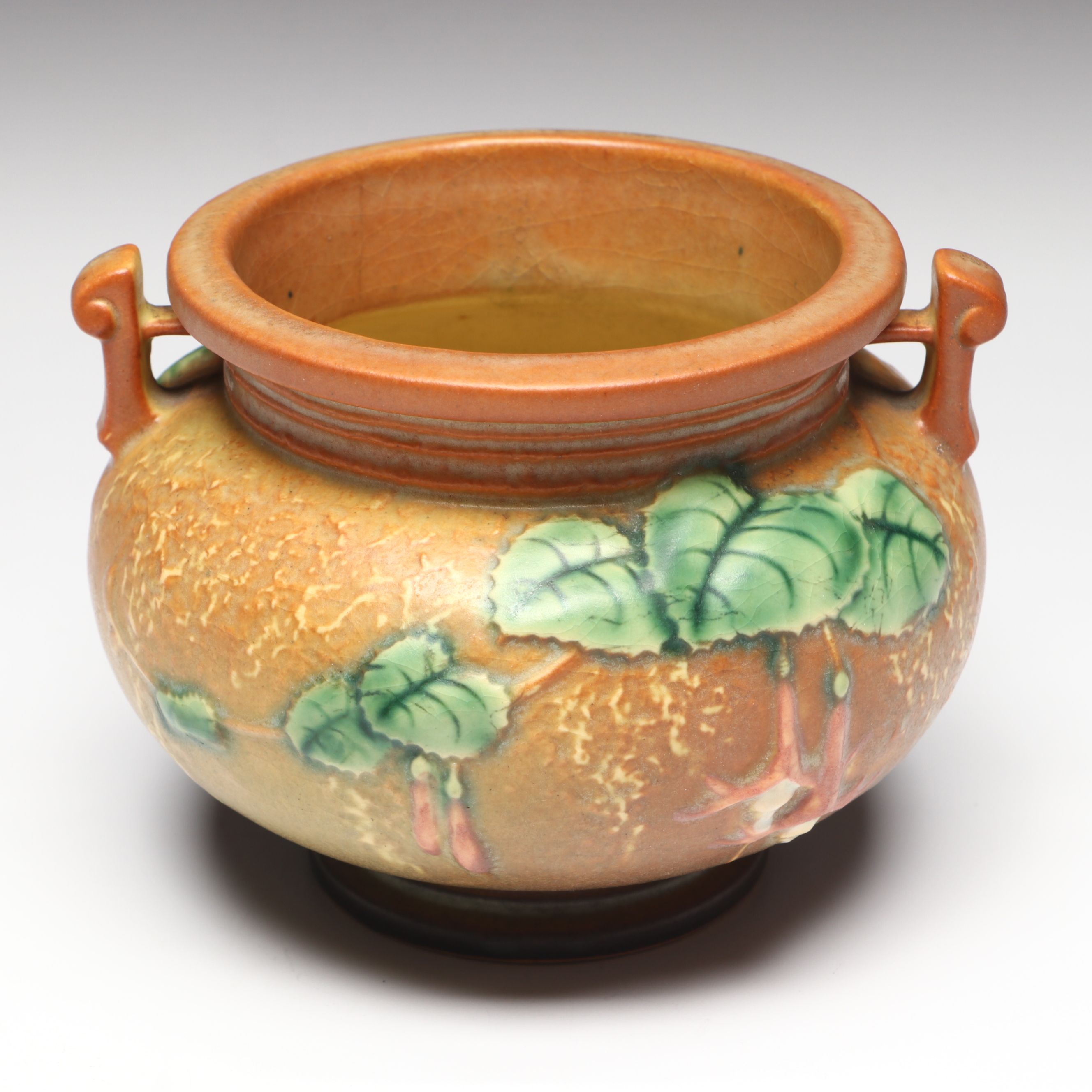 Roseville "Fuchsia Green" Ceramic Jardinière