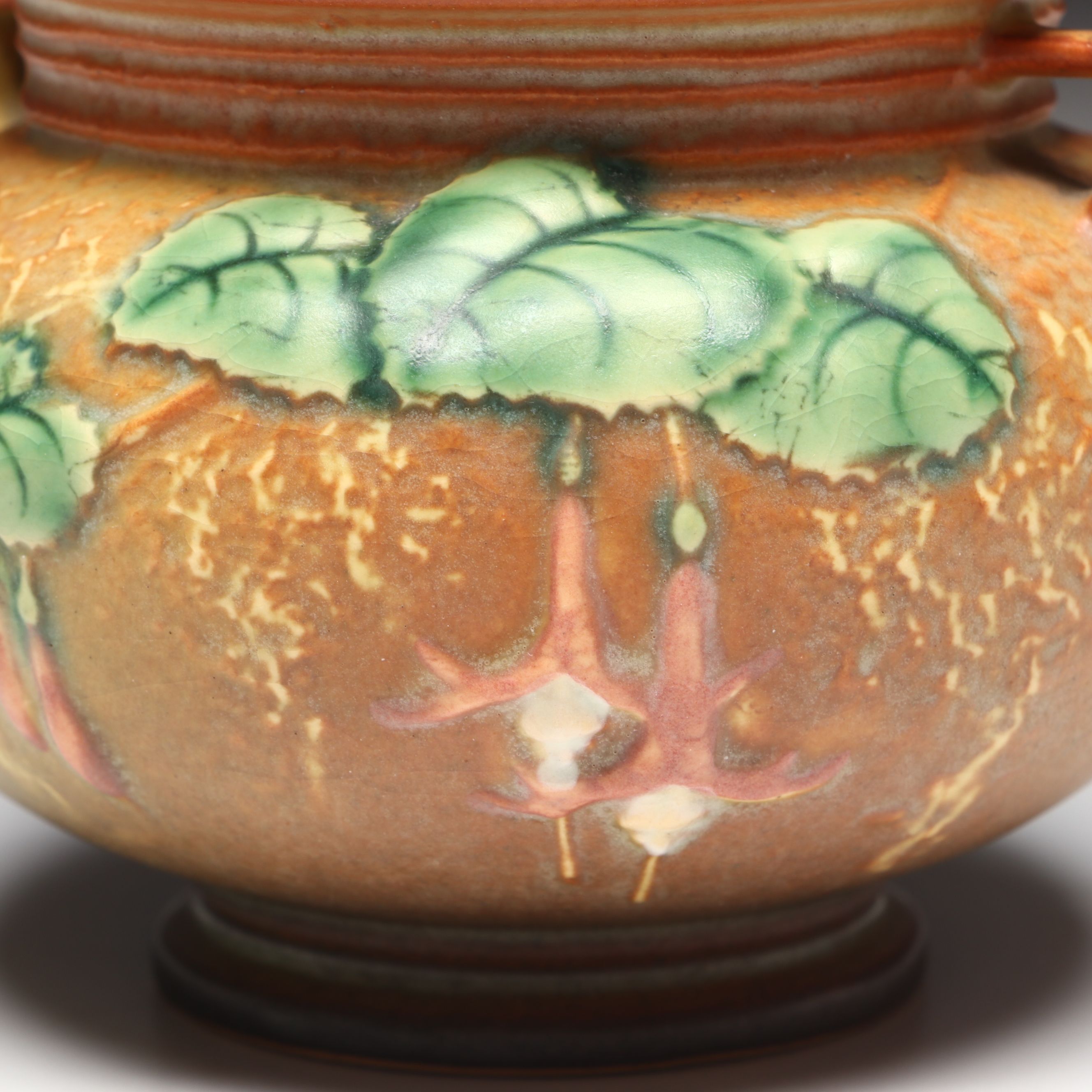 Roseville "Fuchsia Green" Ceramic Jardinière