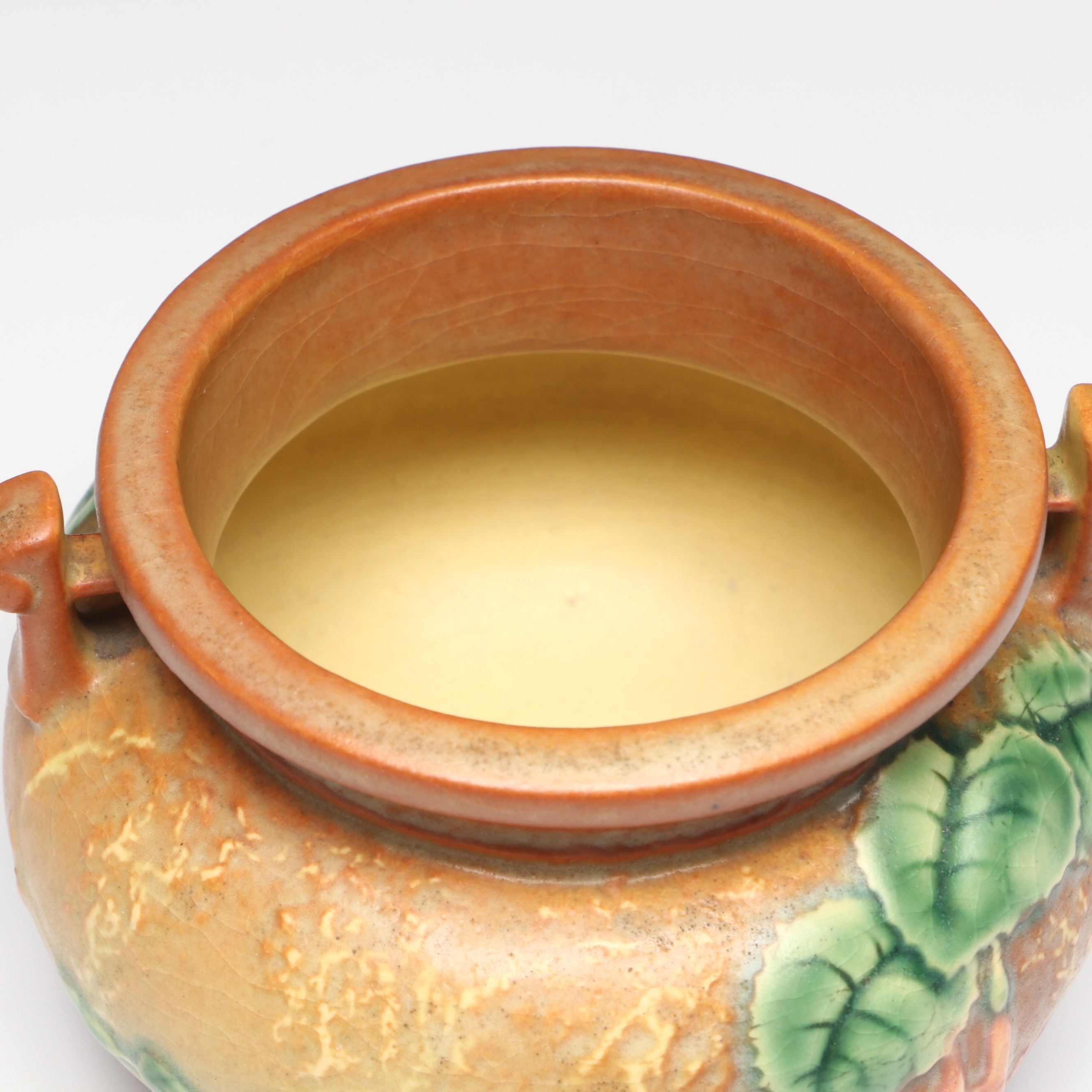 Roseville "Fuchsia Green" Ceramic Jardinière