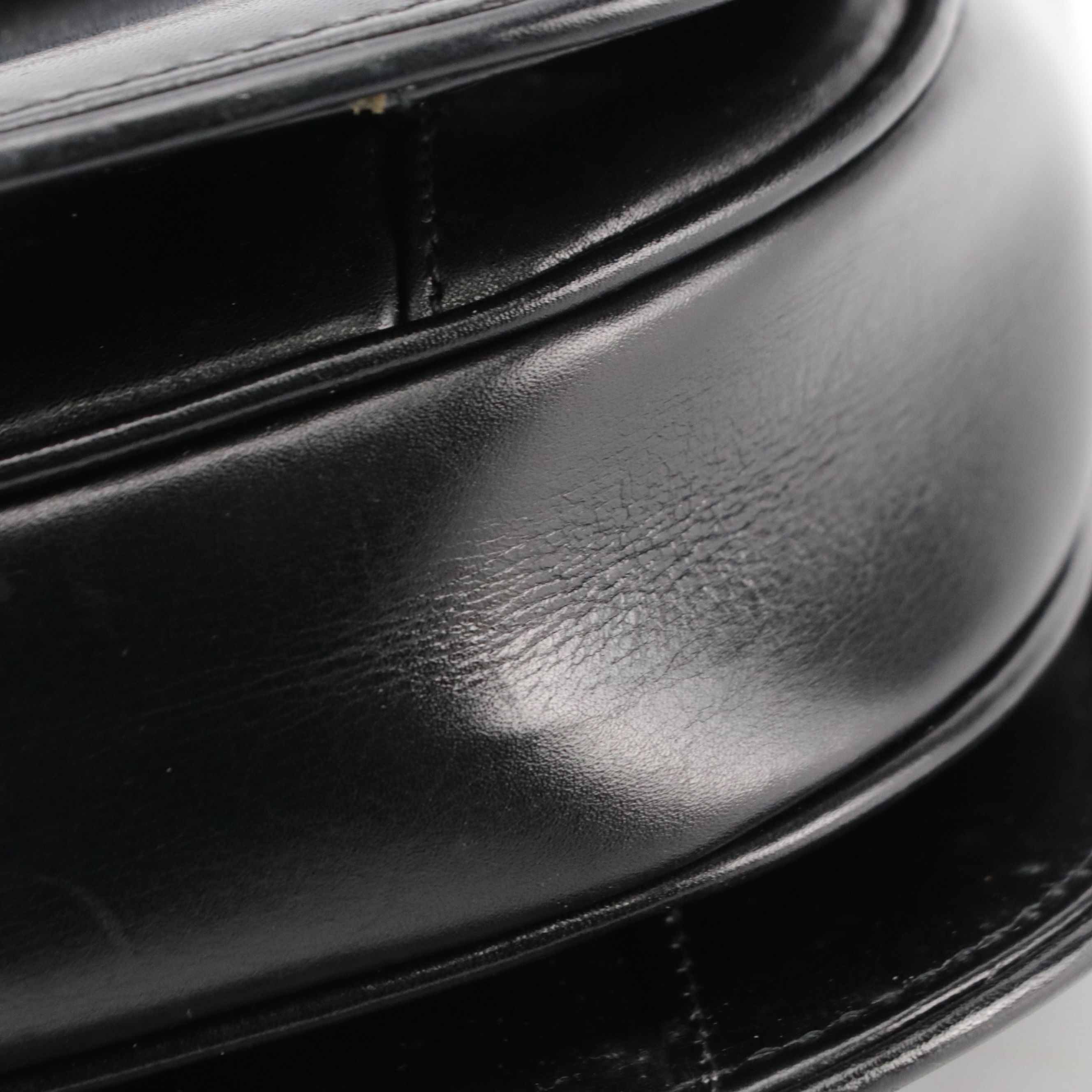 Gucci Vintage Top Handle Bag in Black Smooth Calfskin Leather