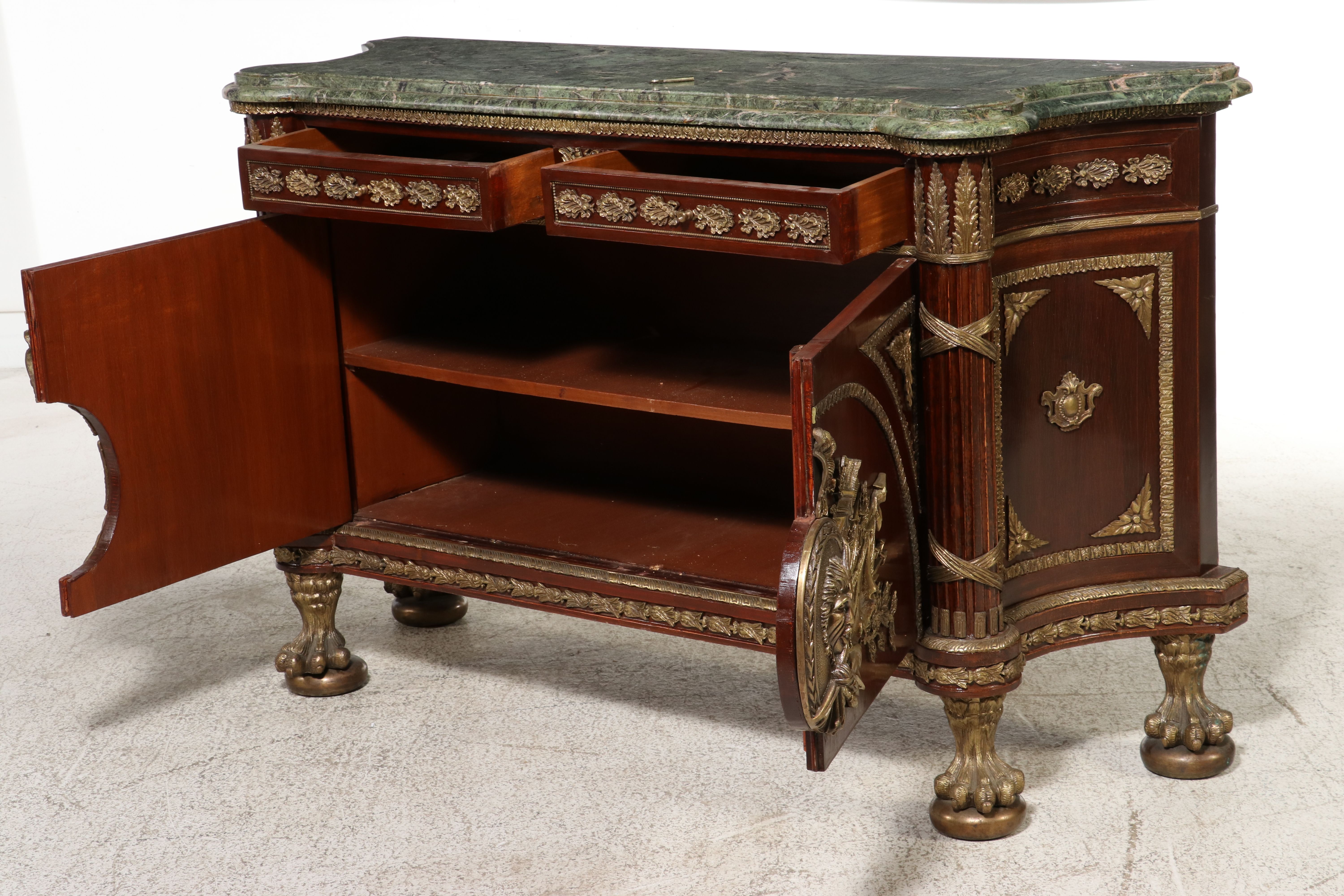 French Empire Style Gilt-Bronze Mounted Sideboard, Late 20th Century