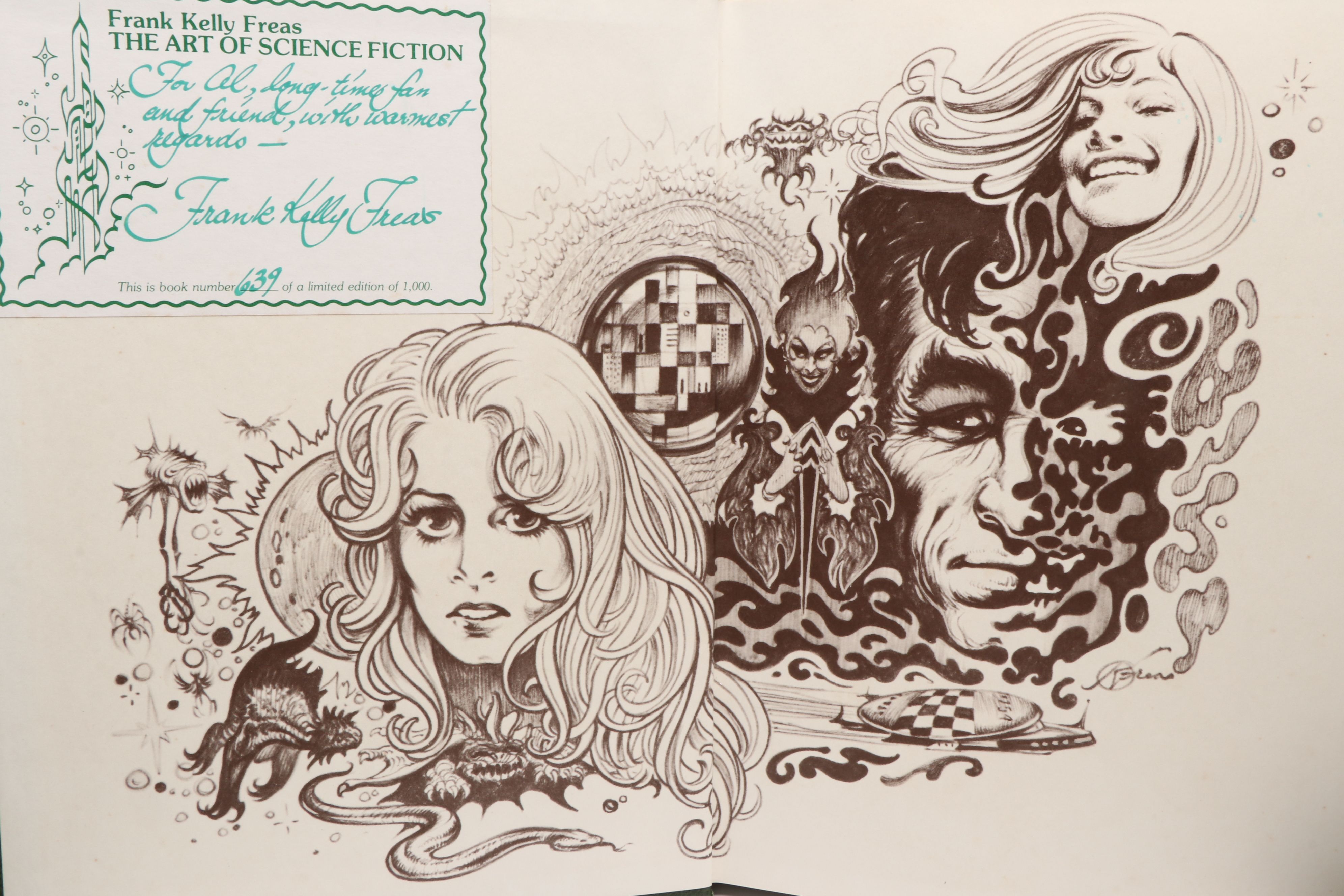 Signed Limited First Edition "The Art of Science Fiction" by Frank Kelly Freas