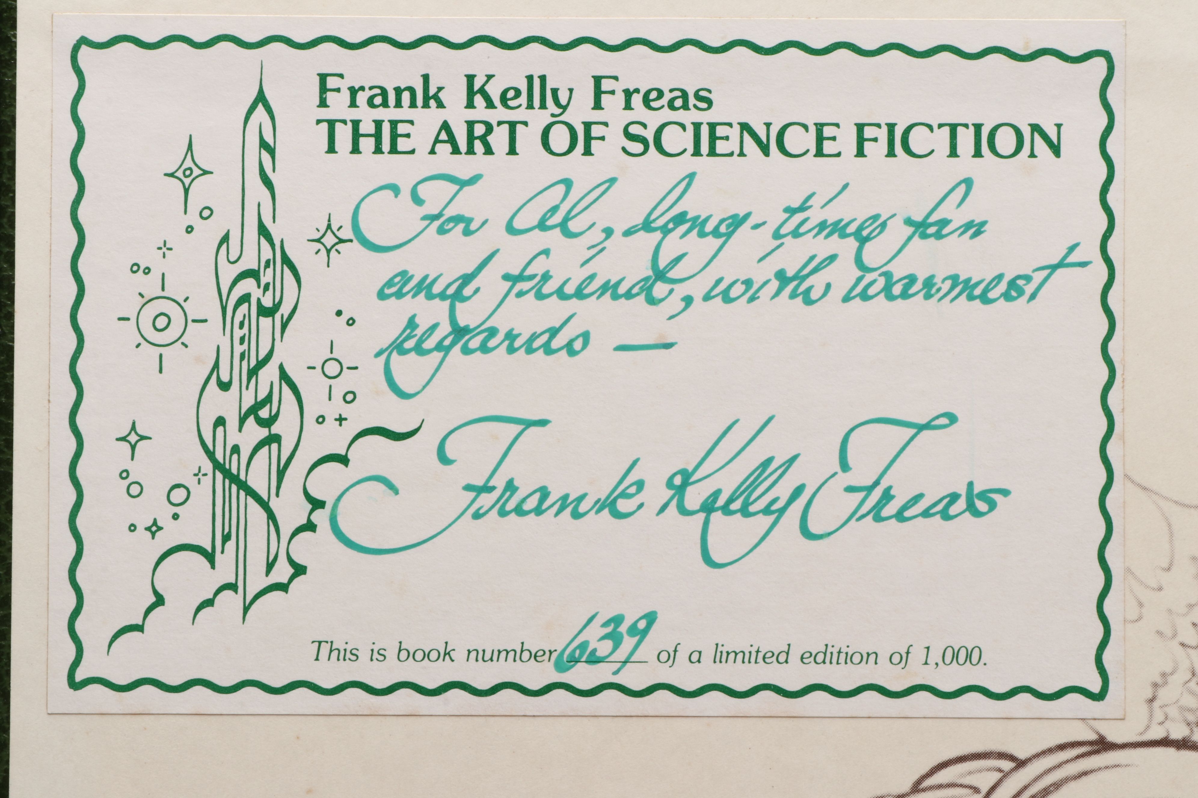 Signed Limited First Edition "The Art of Science Fiction" by Frank Kelly Freas