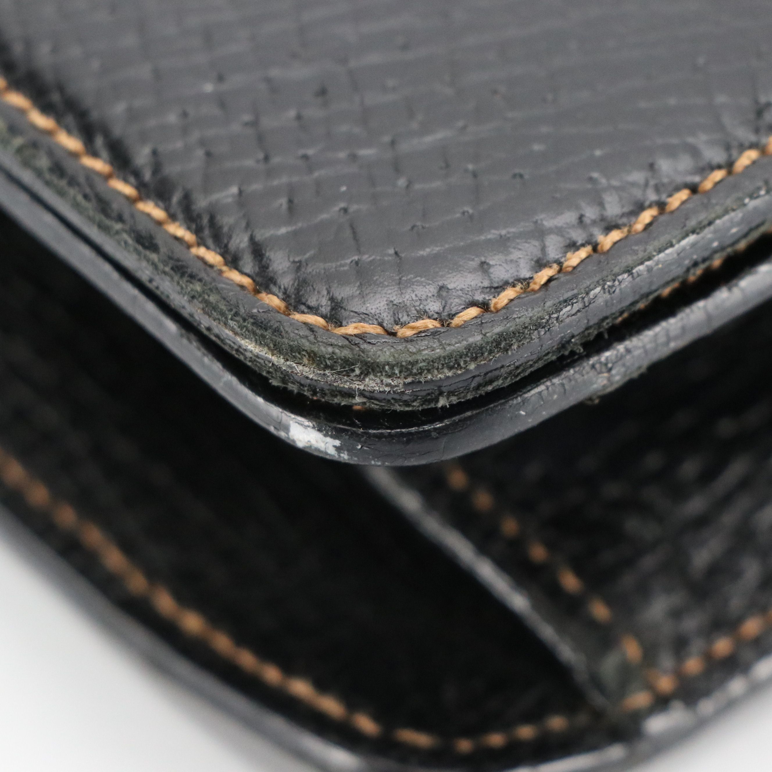 Loewe Barcelona Two-Way Top Handle Bag in Black Grained Leather