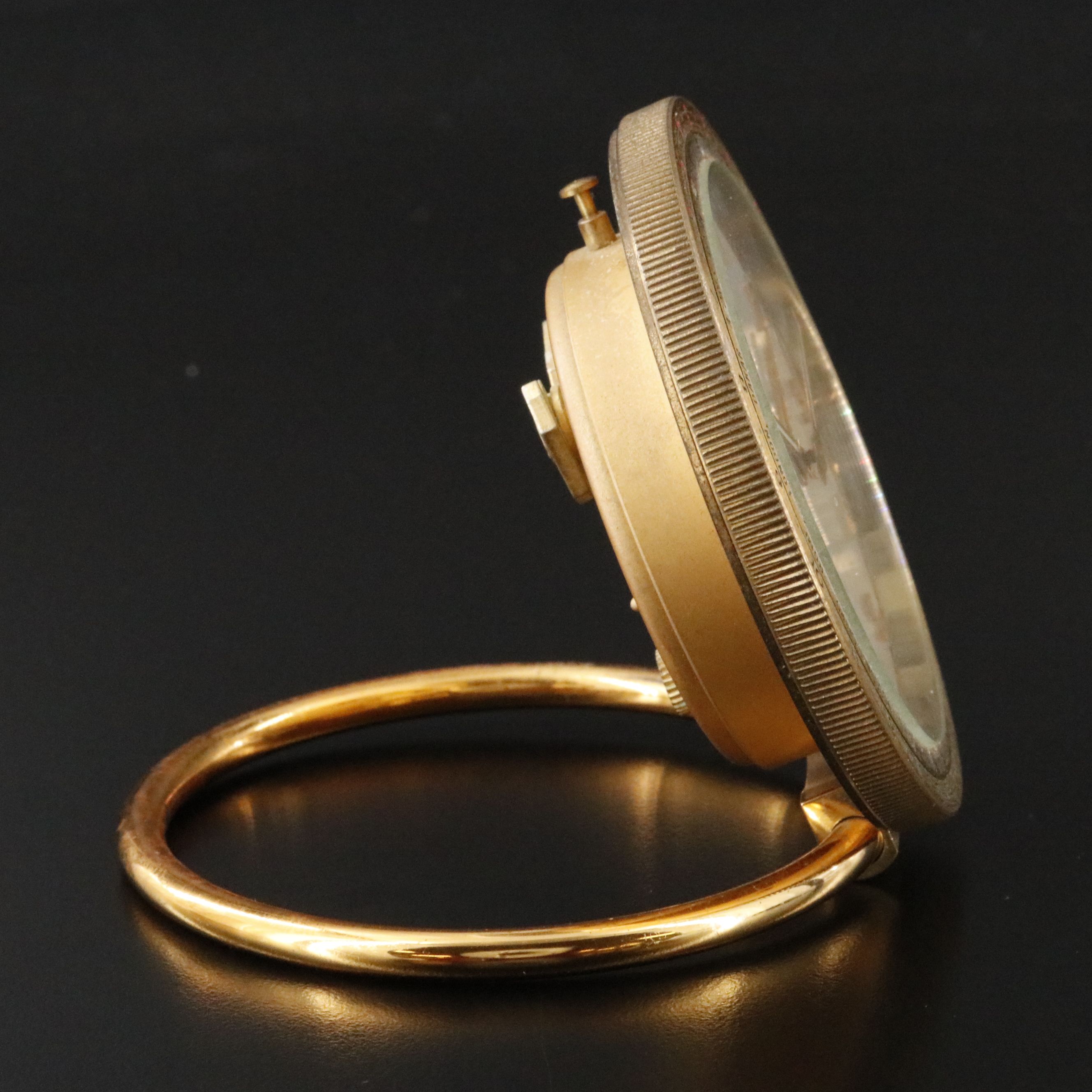 Tiffany & Co. Brass World Travel 8 Day Alarm Desk Clock