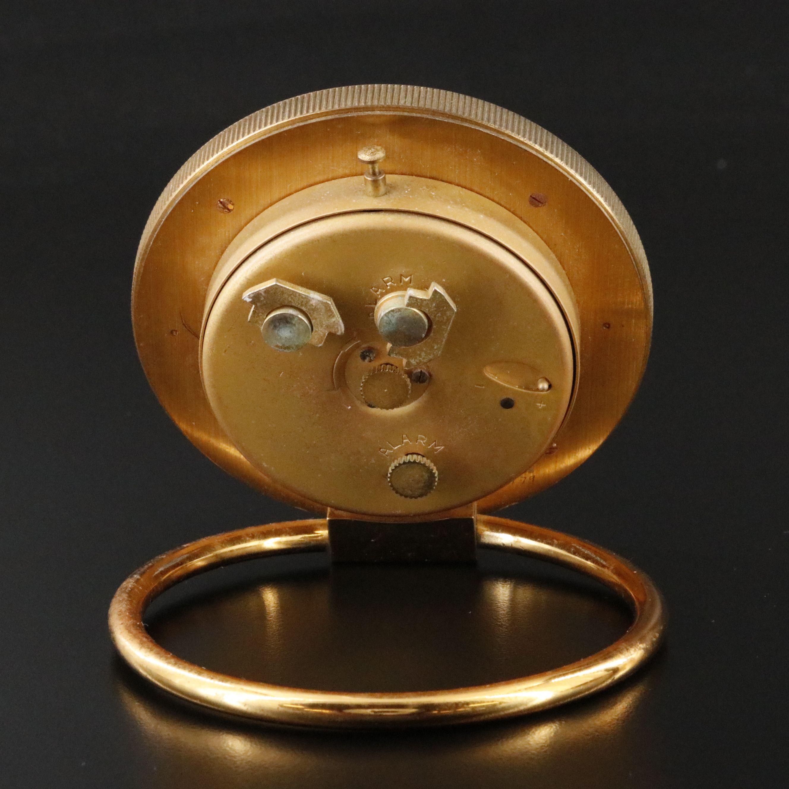 Tiffany & Co. Brass World Travel 8 Day Alarm Desk Clock