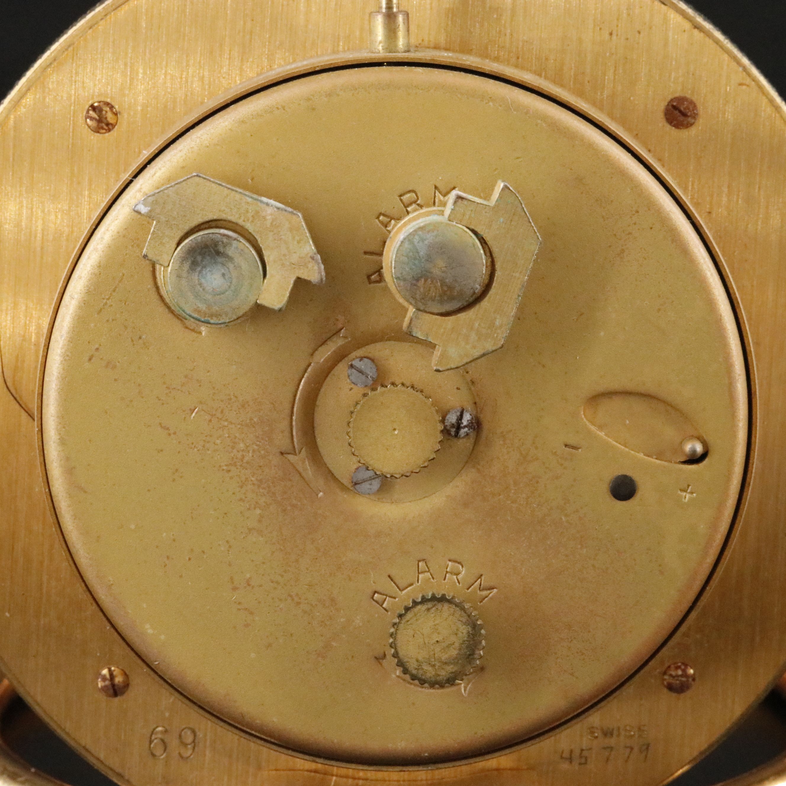 Tiffany & Co. Brass World Travel 8 Day Alarm Desk Clock