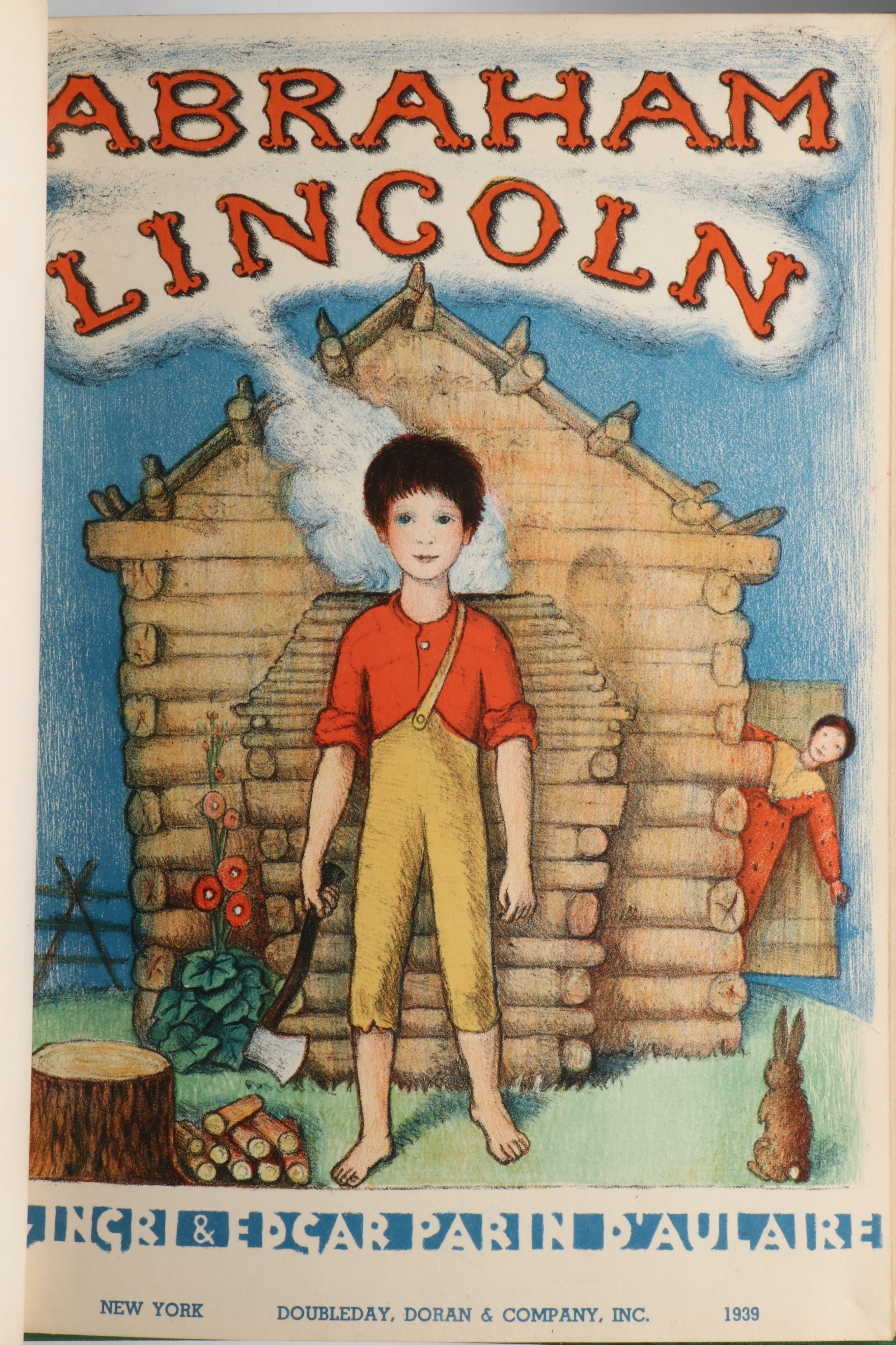 First Edition "Abraham Lincoln" by Ingri and Edgar Parin d'Aulaire, 1939