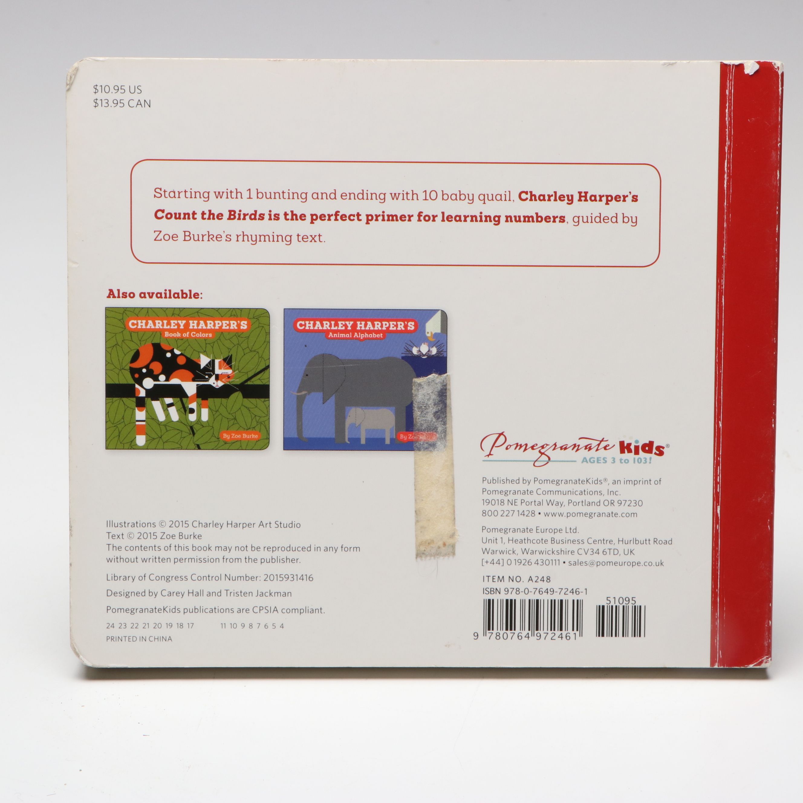 Fourth Printing "Charley Harper's Count the Birds" by Zoe Burke, 2017