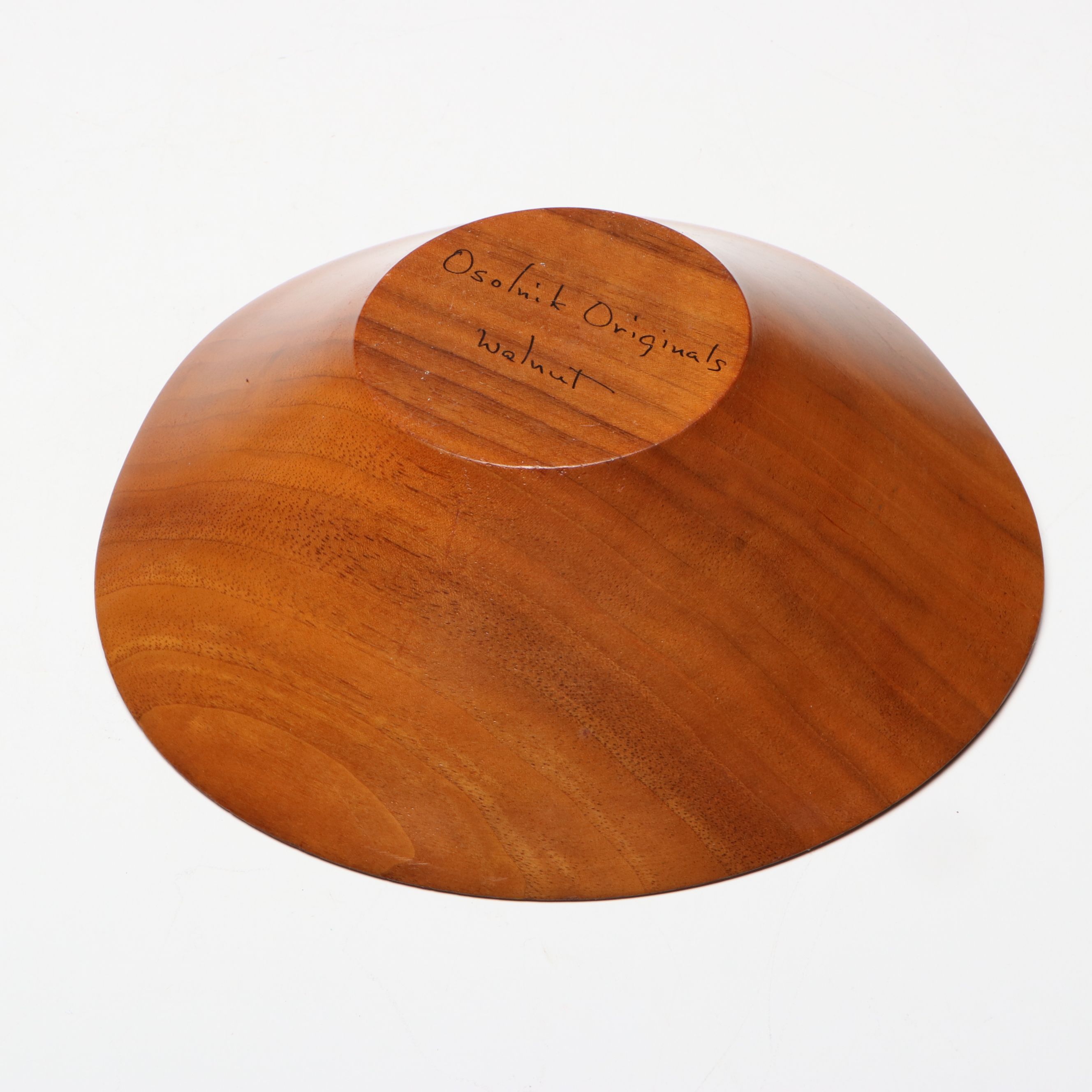 Osolnik Originals Walnut Bowl, Mid to Late 20th Century