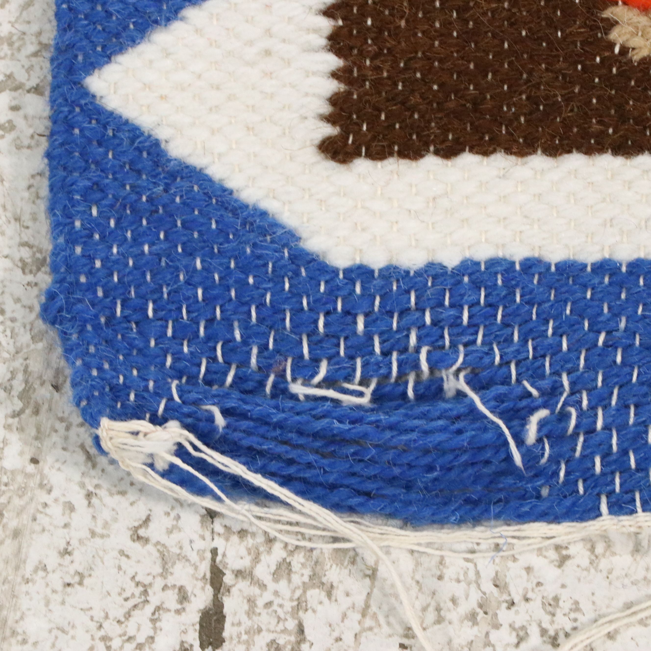 1'9 x 3'4 Handwoven Mexican Oaxaca Pictorial Totem Image Accent Rug