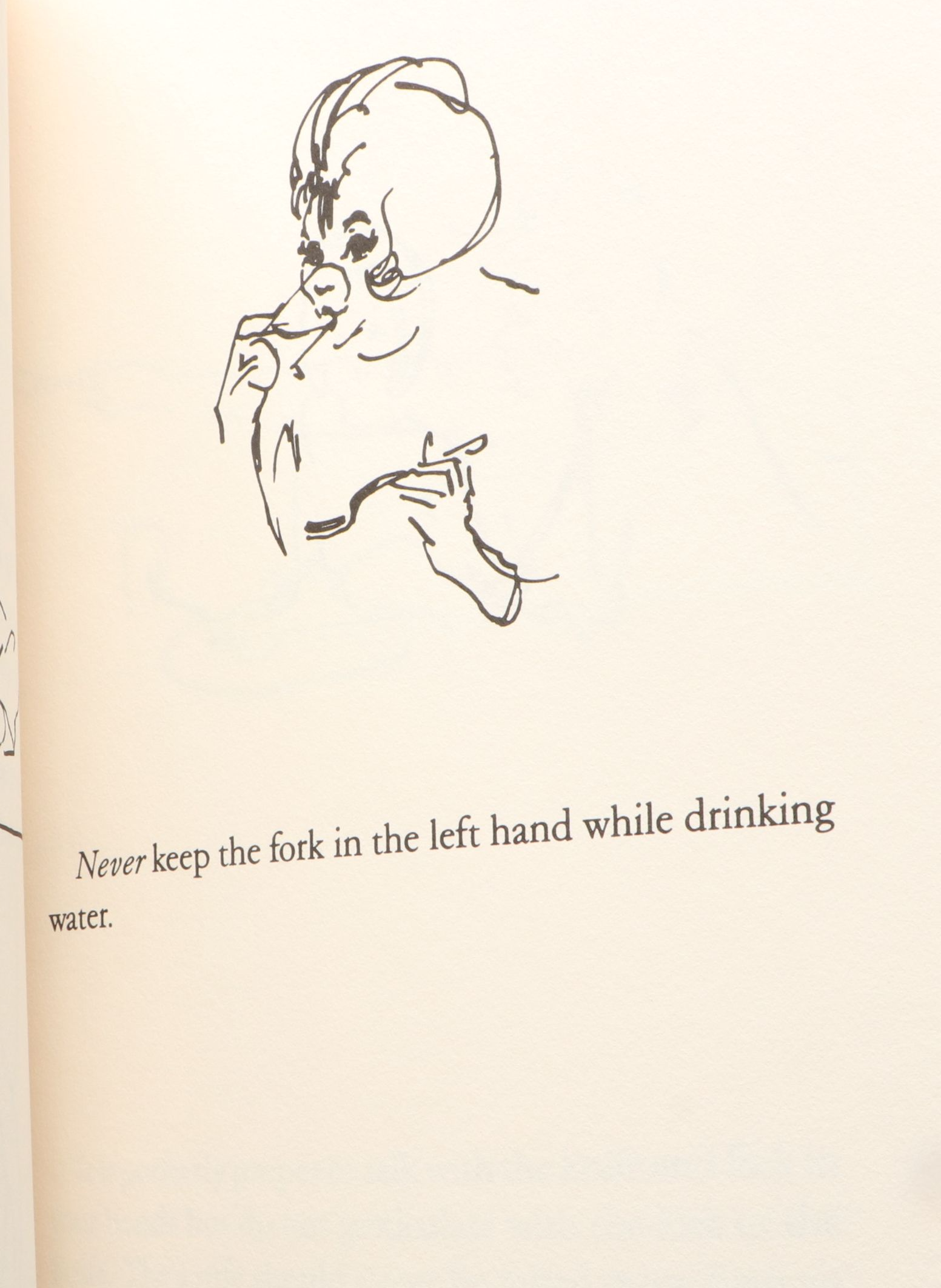 Illustrated "Tiffany's Table Manners for Teenagers" by Walter Hoving, 1989