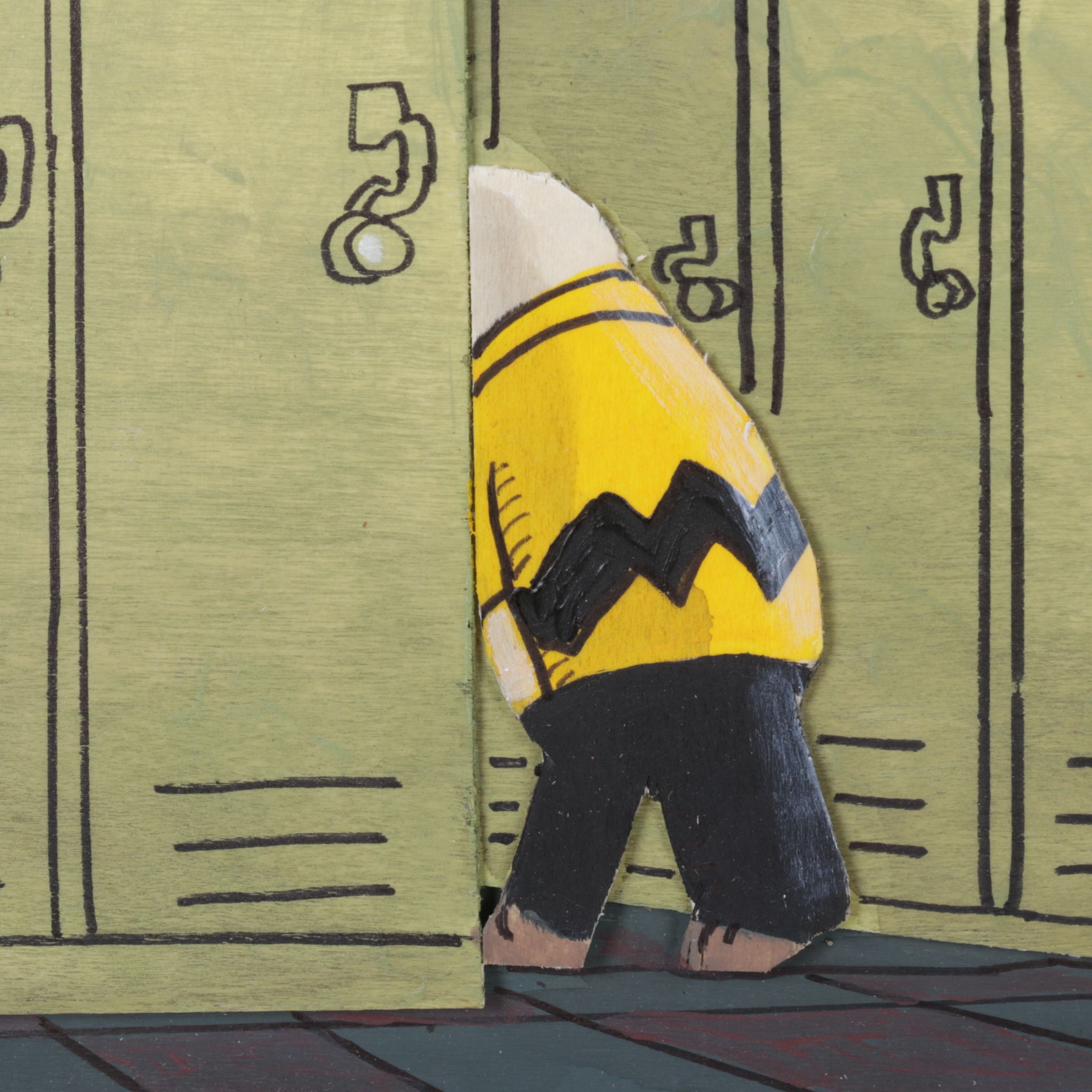 Aaron Wooten Stylized Mixed Media Painting "Sad Charlie", 2026