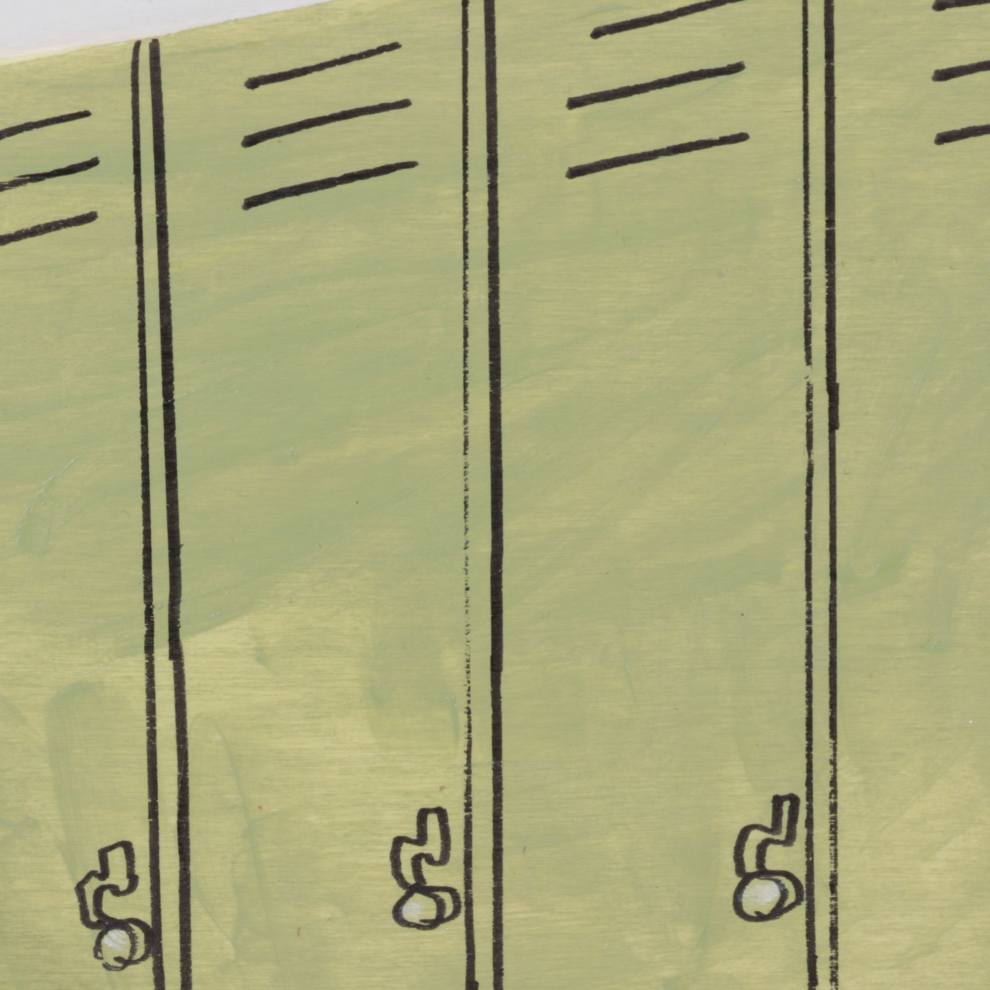 Aaron Wooten Stylized Mixed Media Painting "Sad Charlie", 2026