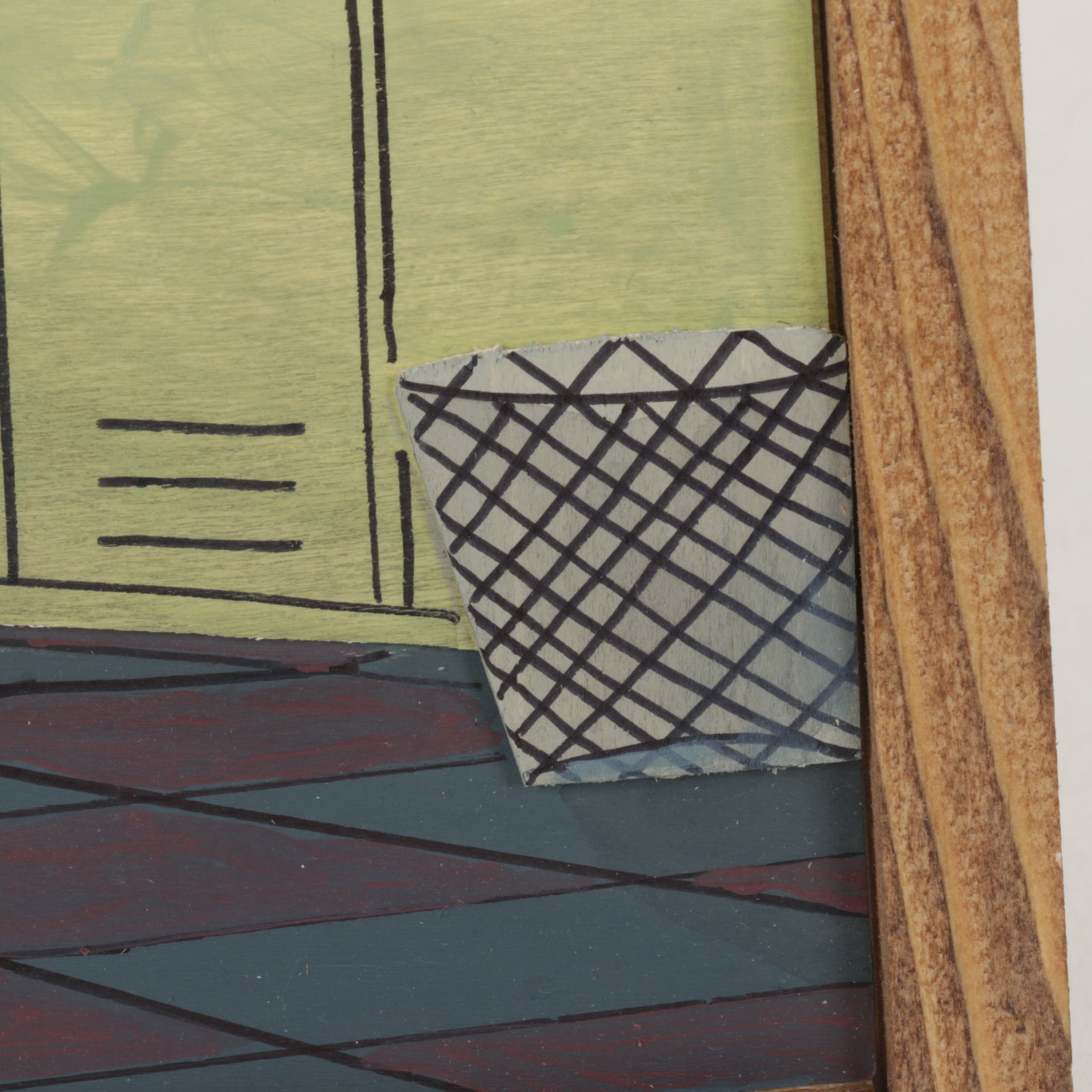 Aaron Wooten Stylized Mixed Media Painting "Sad Charlie", 2026